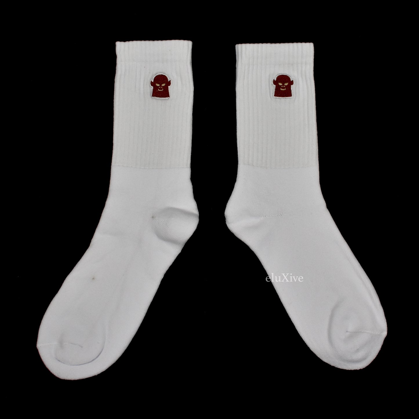 Imran Potato - Gerbil Embroidered Socks (White)