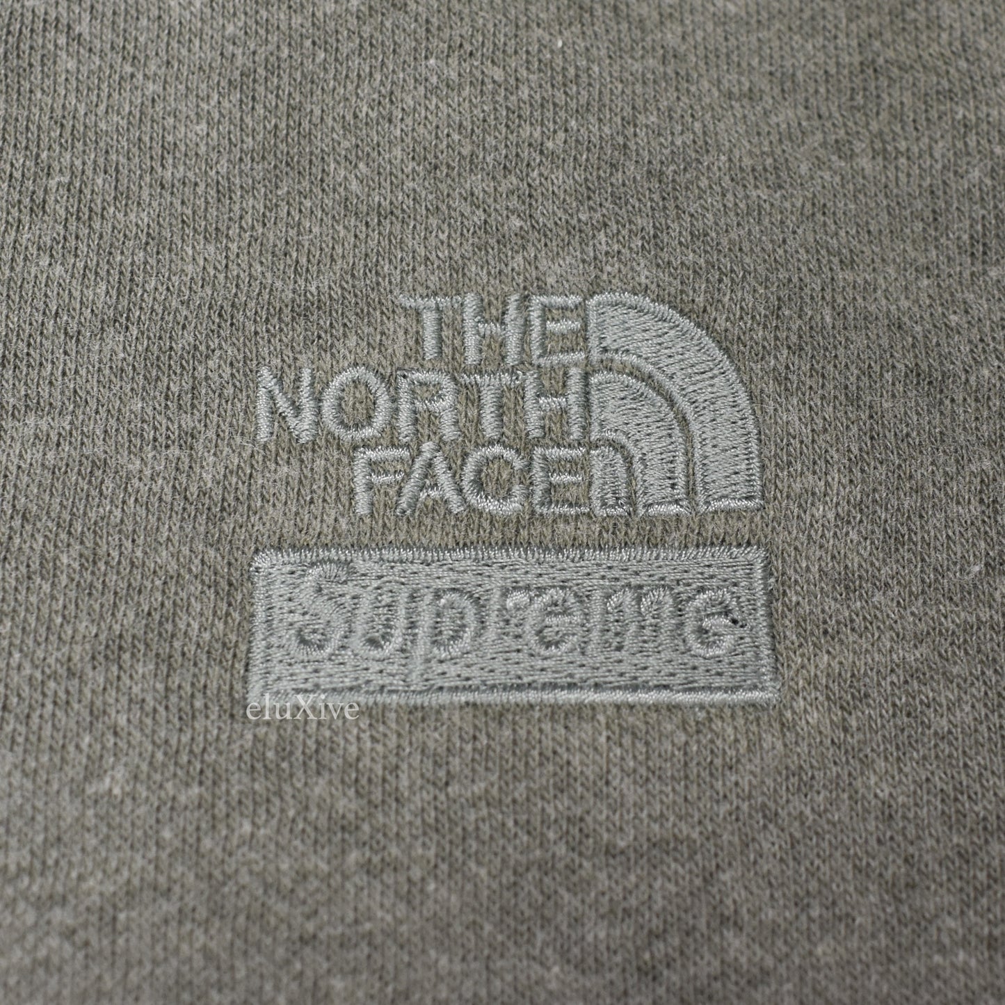 Supreme x The North Face - Pigment Print Logo Sweatshirt (Olive)