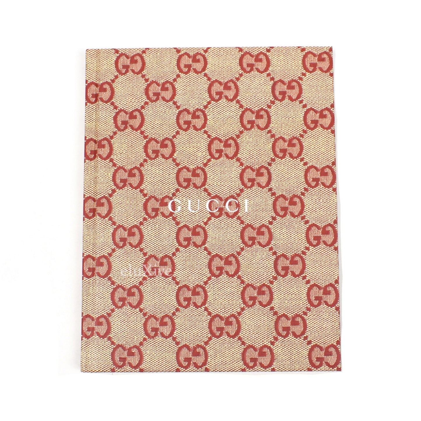 Gucci - Red GG Monogram Logo Notebook