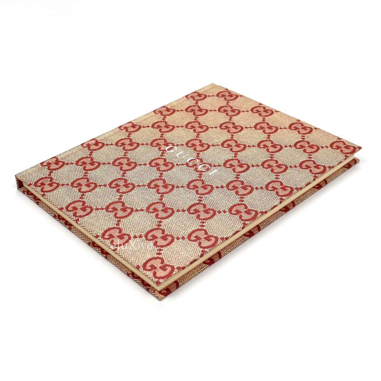 Gucci - Red GG Monogram Logo Notebook