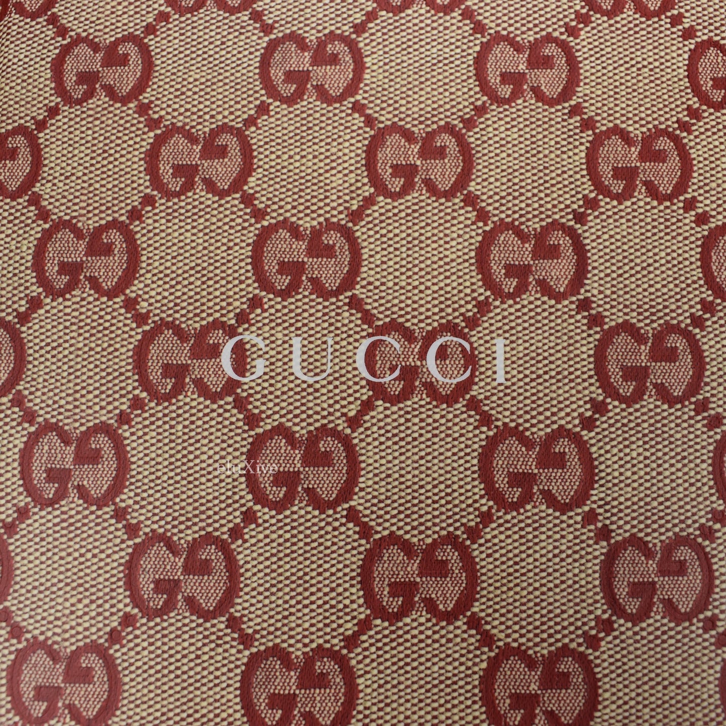 Gucci - Red GG Monogram Logo Notebook