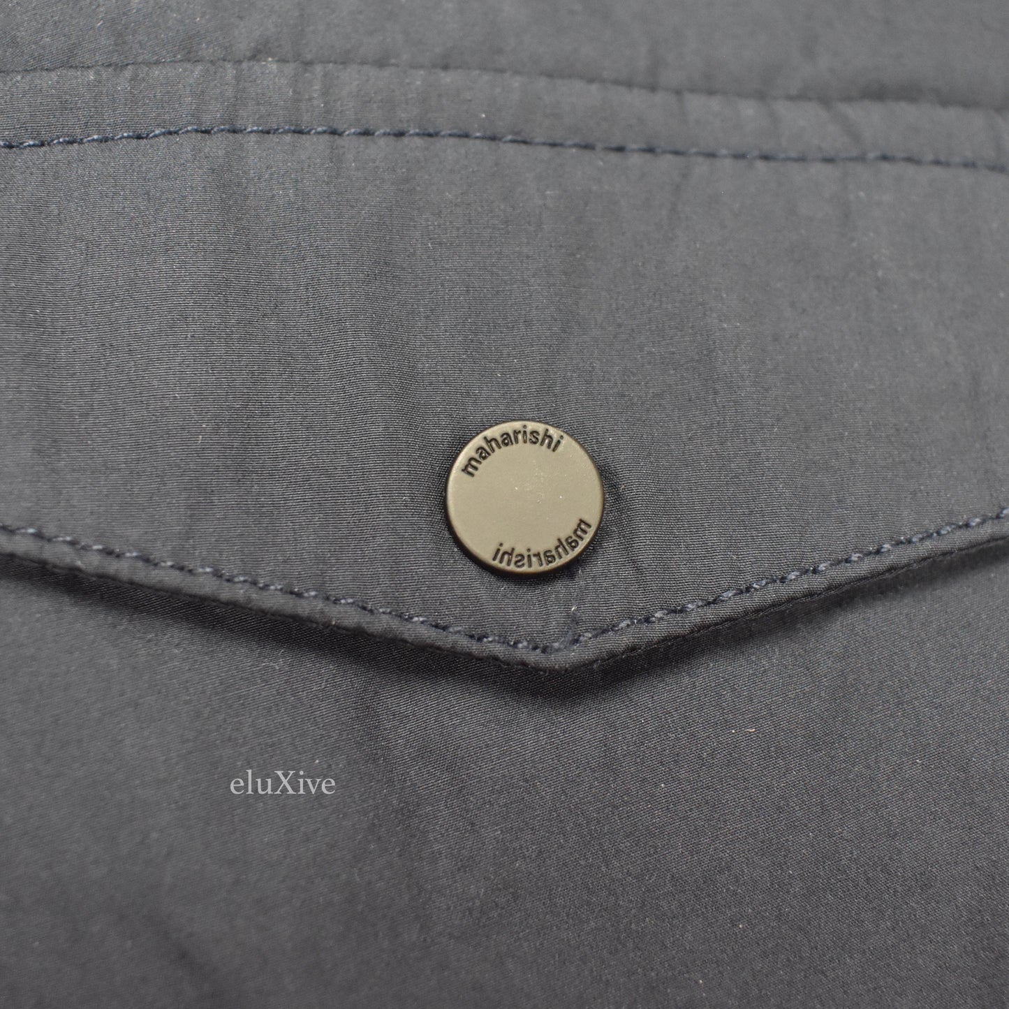 Maharishi - Navy Dragon Embroidered Shorts