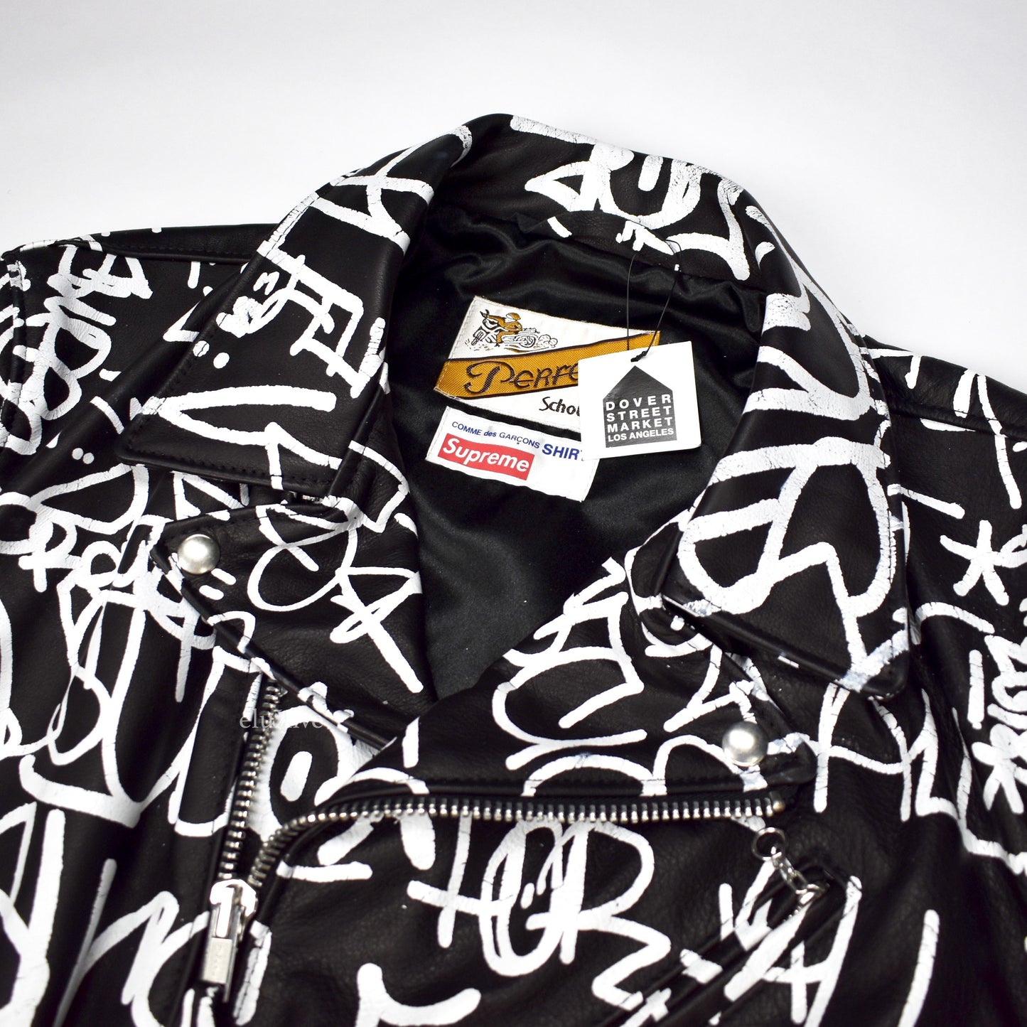 Supreme x Comme des Garcons x Schott - Leather Biker Jacket