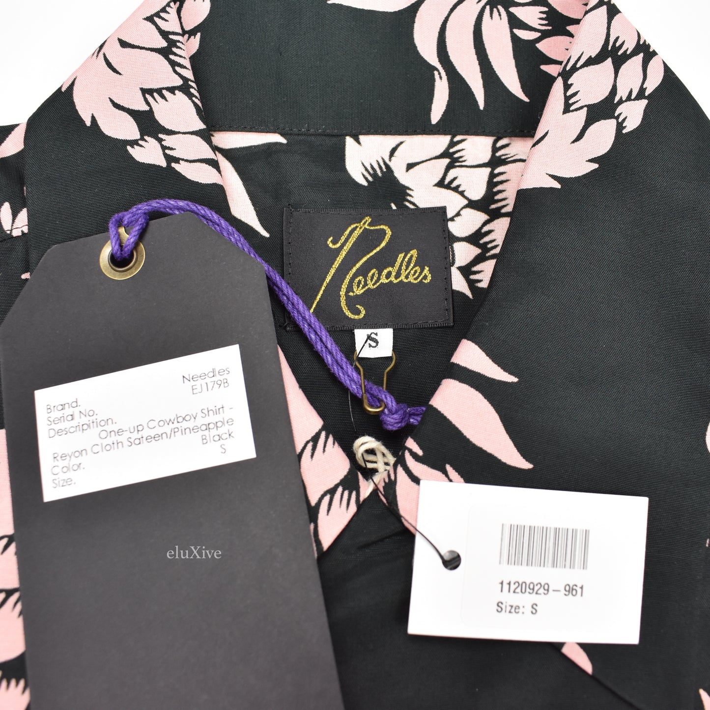 Needles - Black Pineapple Print Rayon Shirt