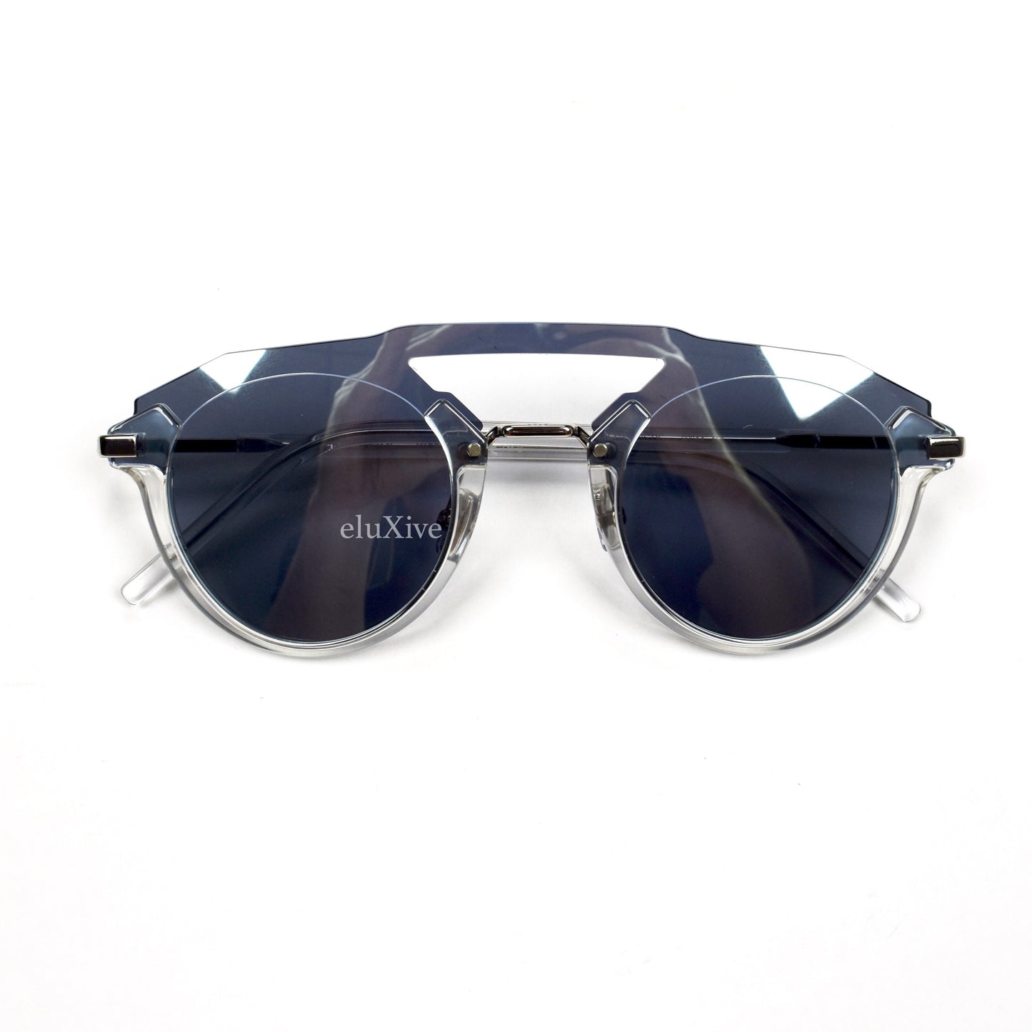 Dior - Clear Futuristic Sunglasses (Blue Lens)