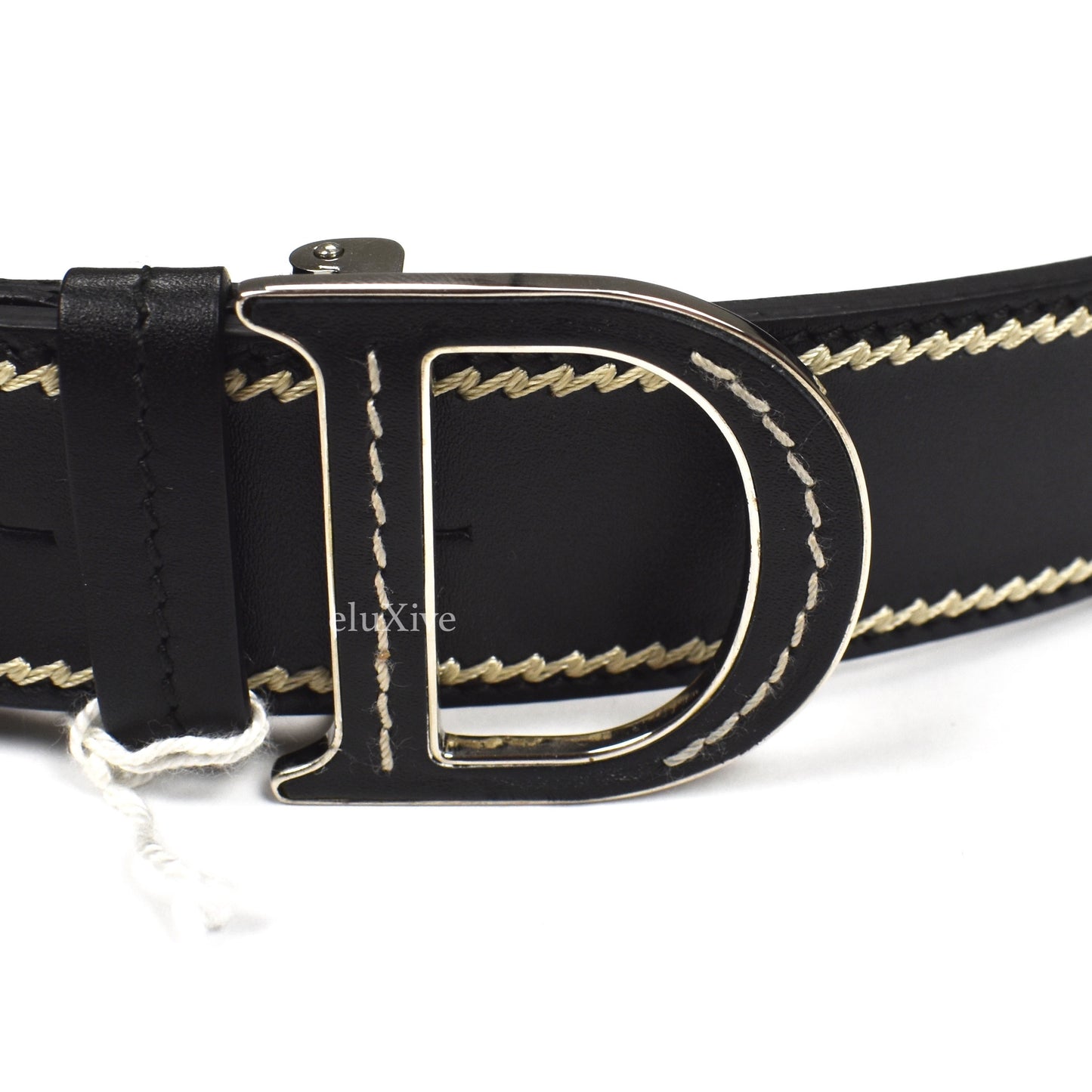 Dior - Black Leather D Logo Belt
