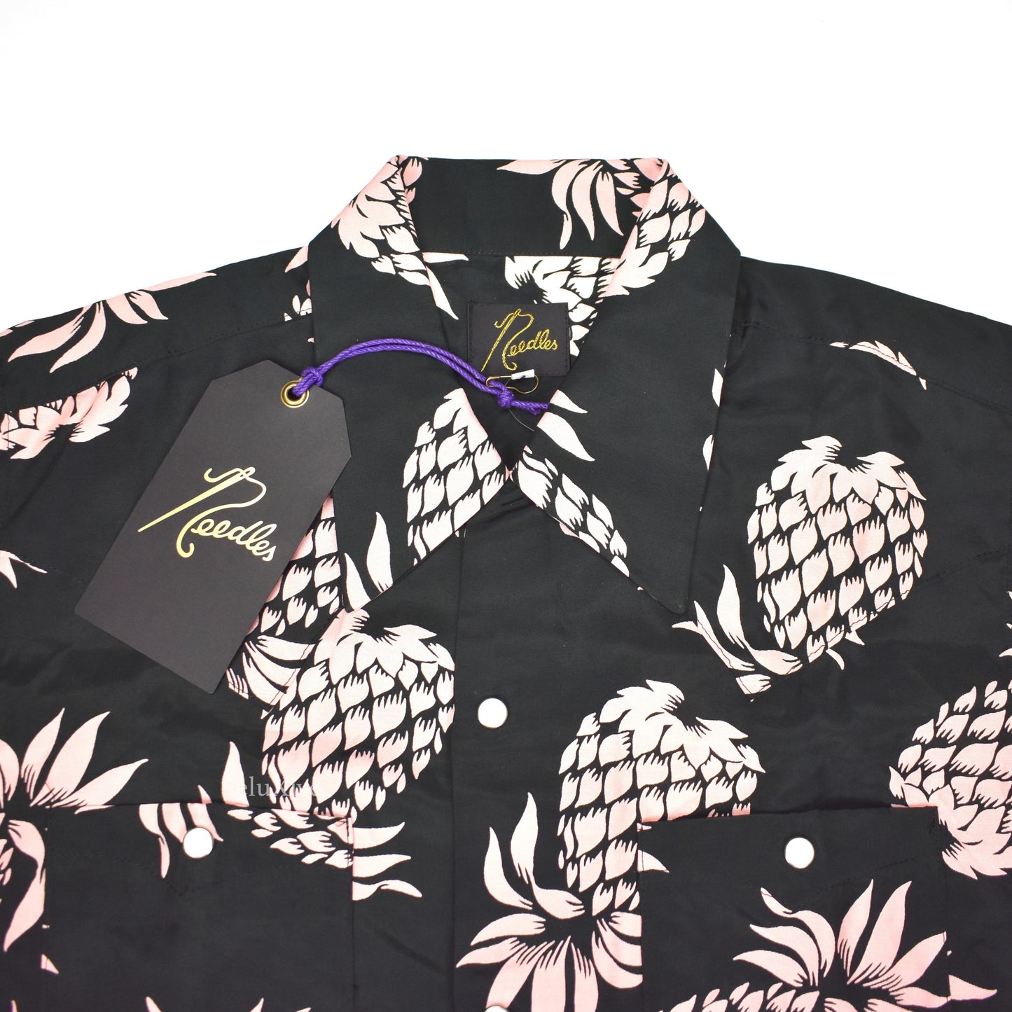 Needles - Black Pineapple Print Rayon Shirt