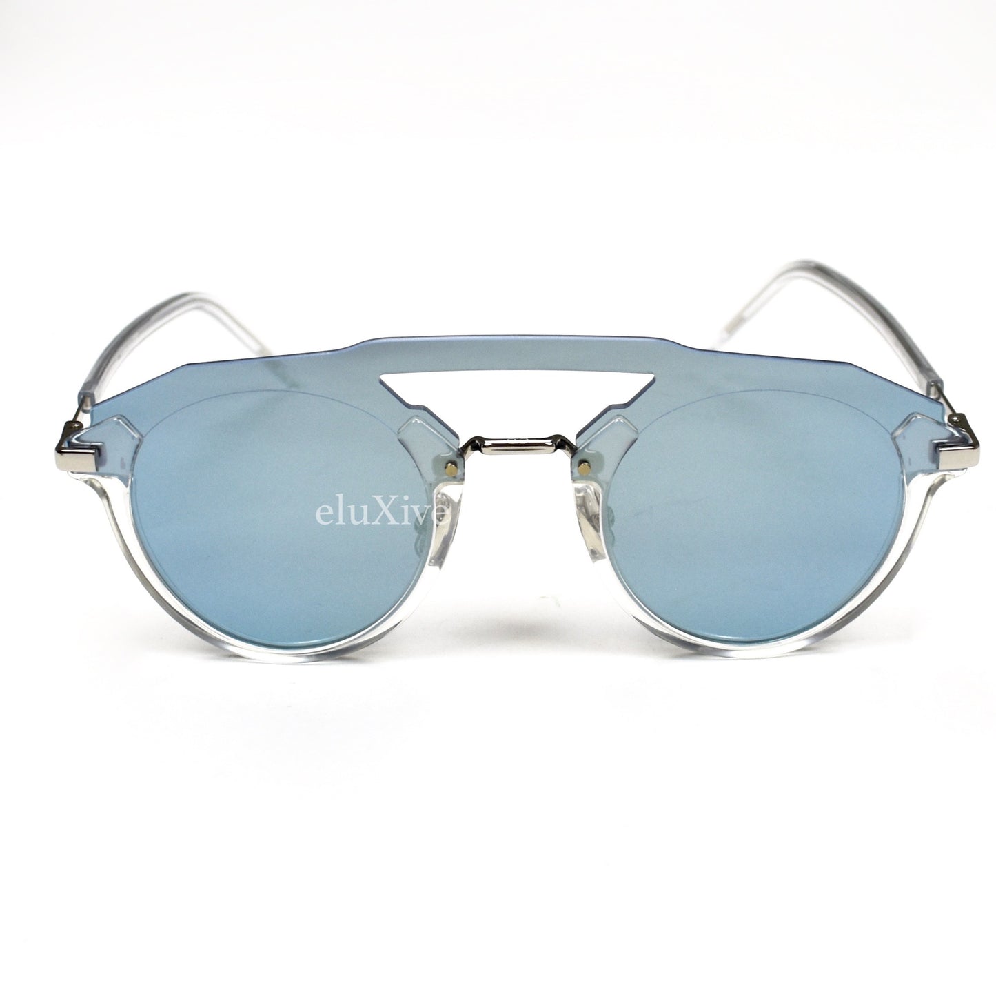 Dior - Clear Futuristic Sunglasses (Blue Lens)
