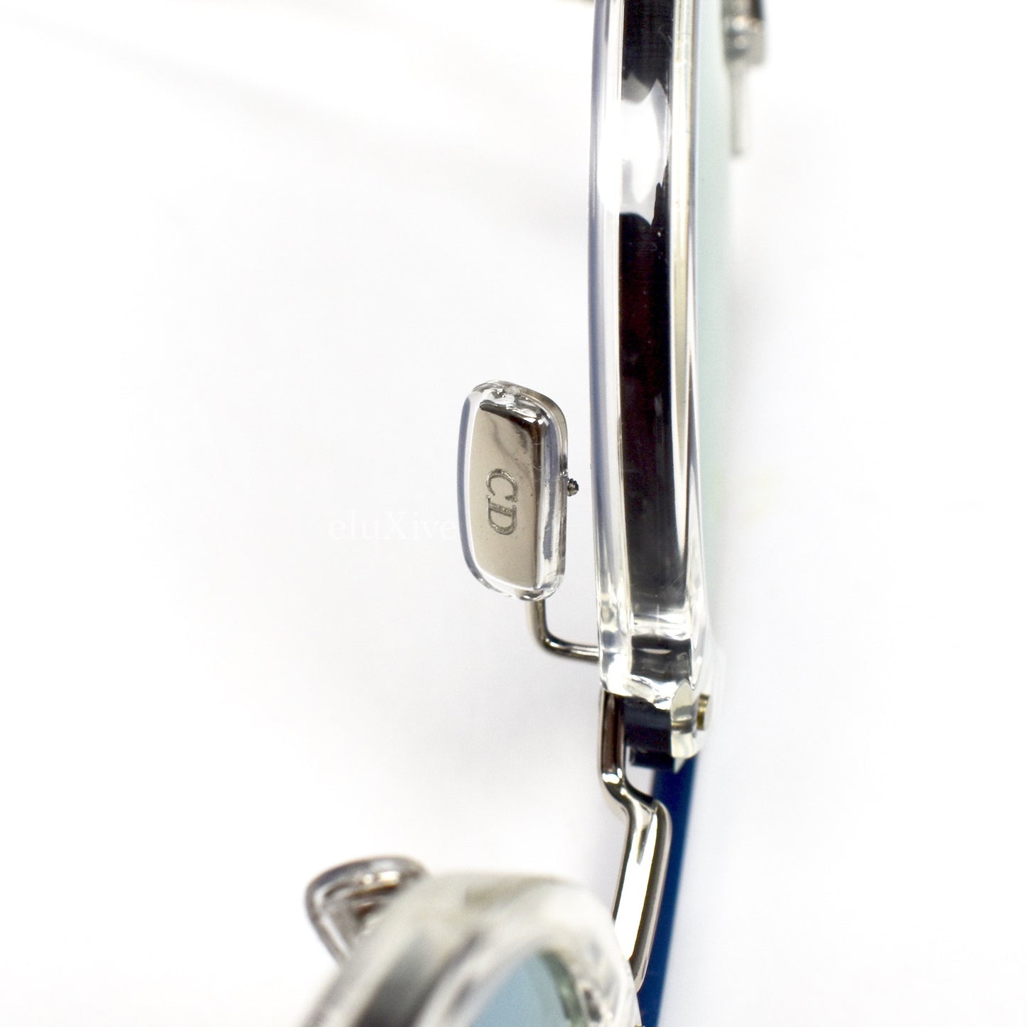 Dior - Clear Futuristic Sunglasses (Blue Lens)