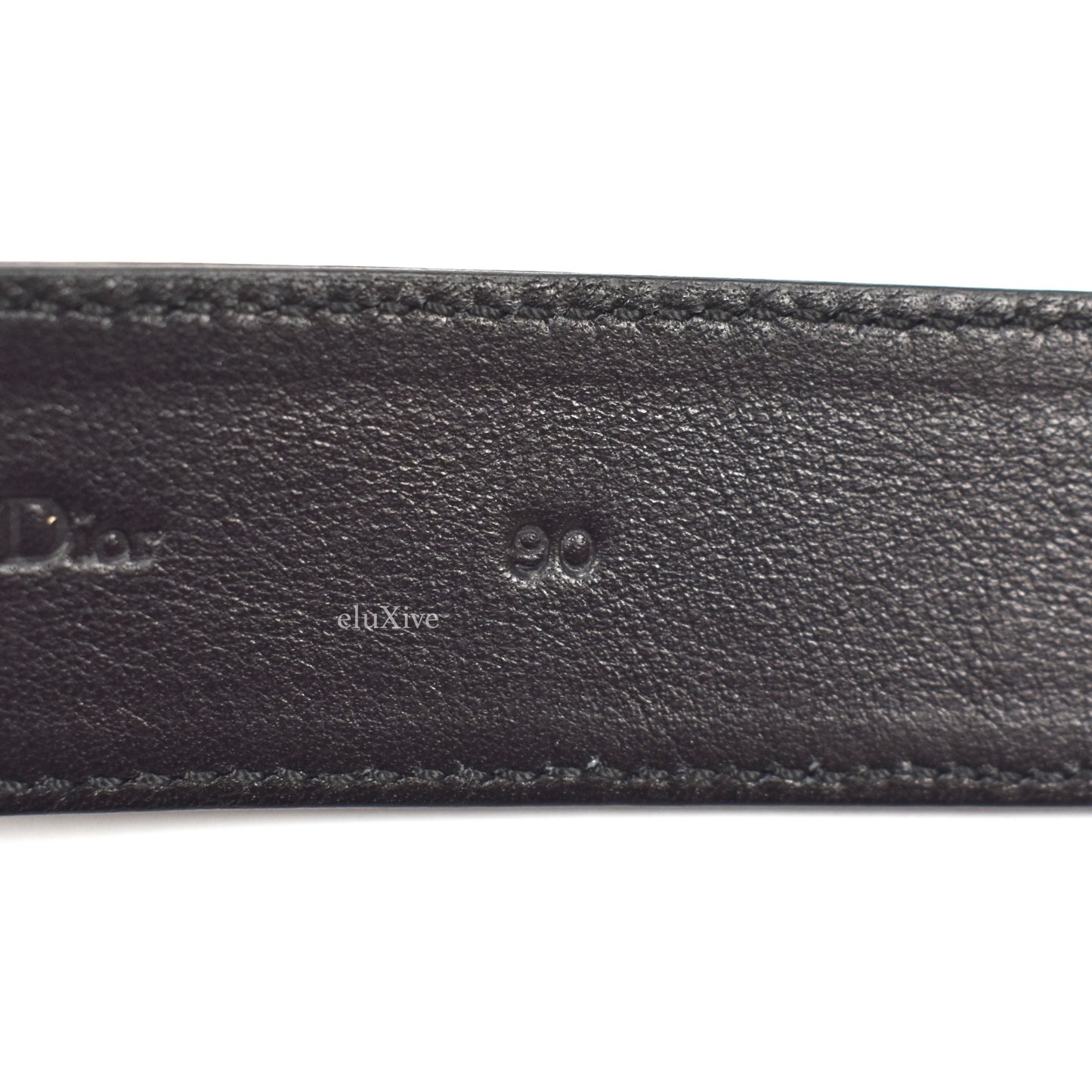 Dior - Black Leather D Logo Belt