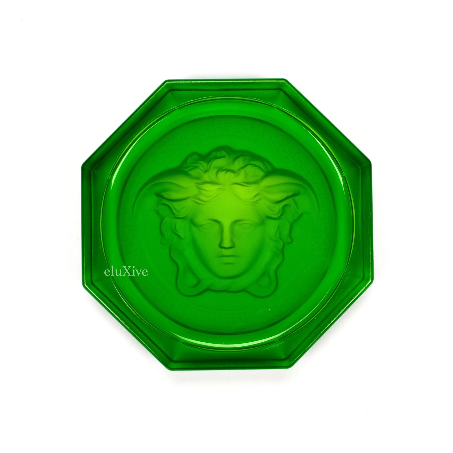 Versace - Green Crystal Medusa Coaster / Ashtray