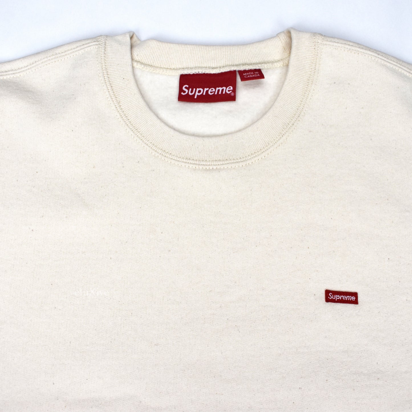 Supreme - Small Box Logo Crewneck Sweatshirt (Natural)
