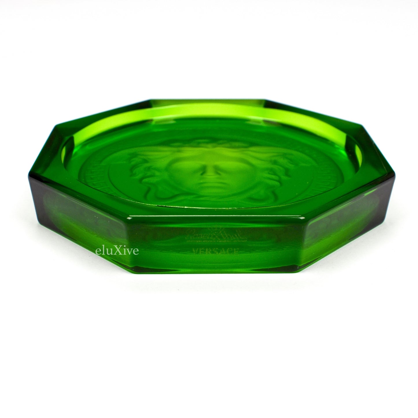 Versace - Green Crystal Medusa Coaster / Ashtray