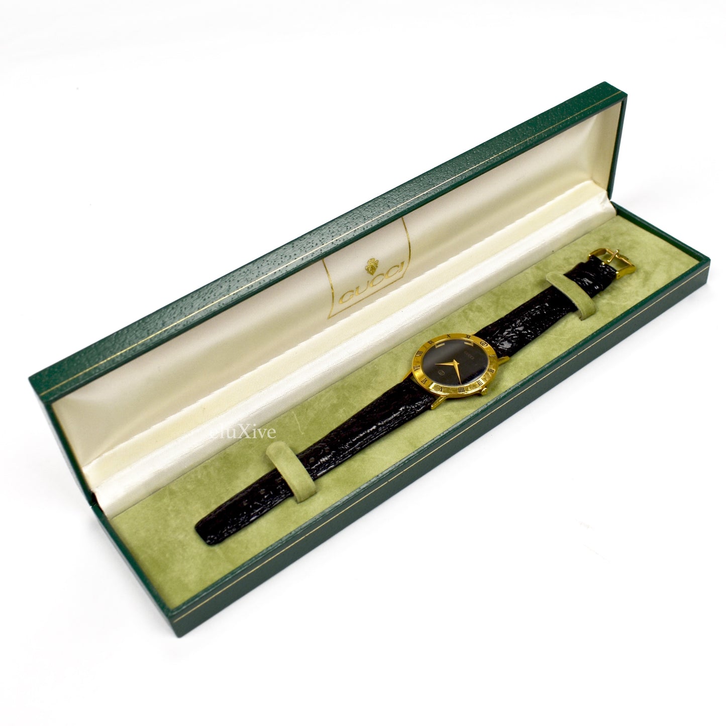 Gucci - 3001M Gold Black Dial Watch