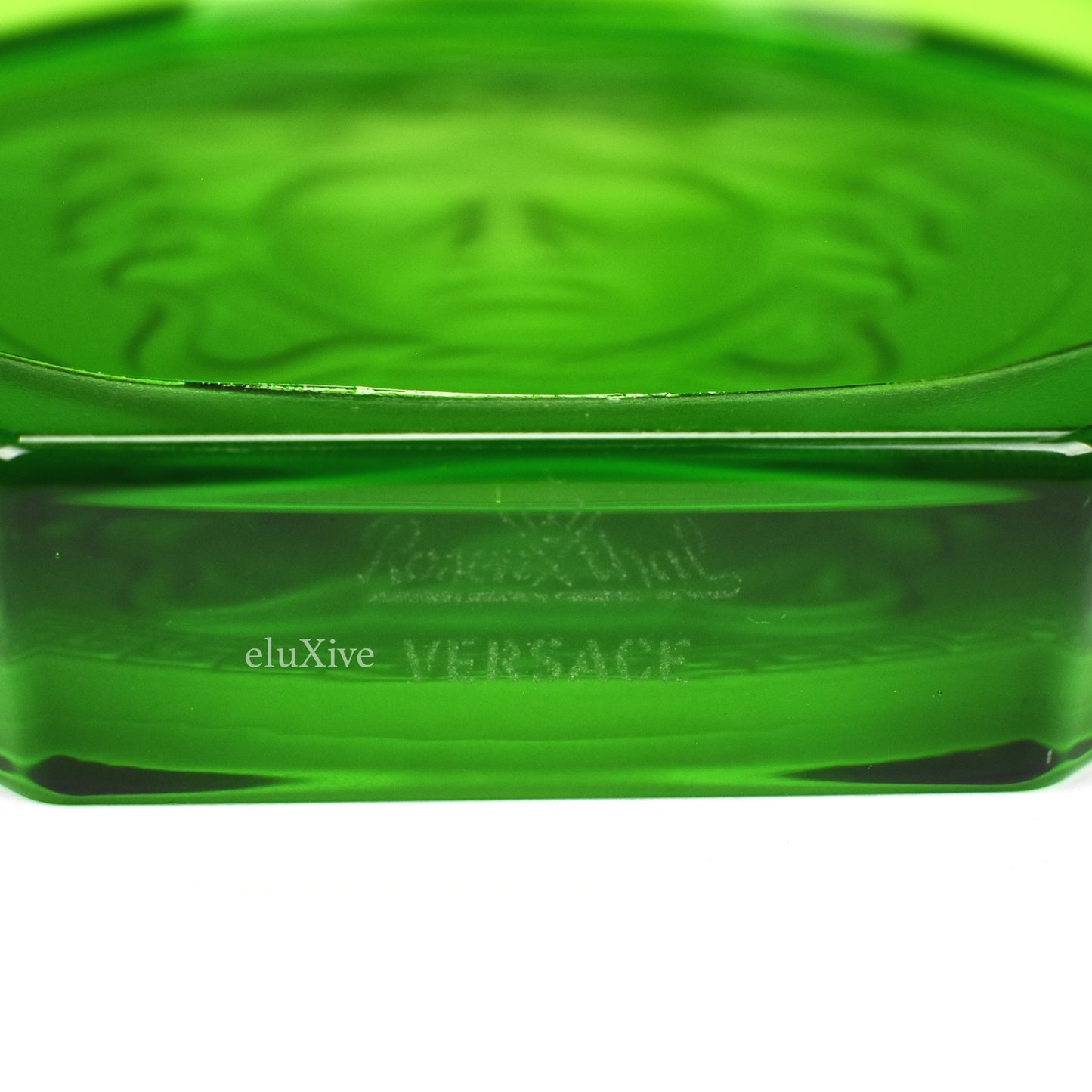 Versace - Green Crystal Medusa Coaster / Ashtray