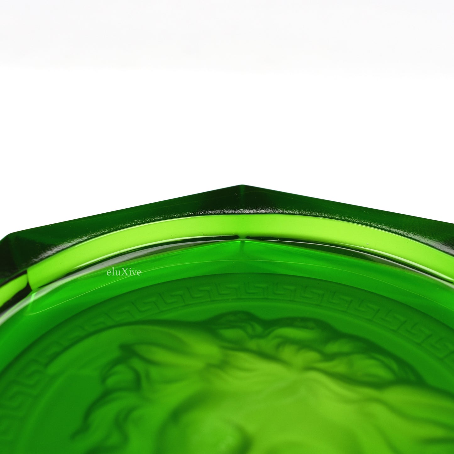 Versace - Green Crystal Medusa Coaster / Ashtray