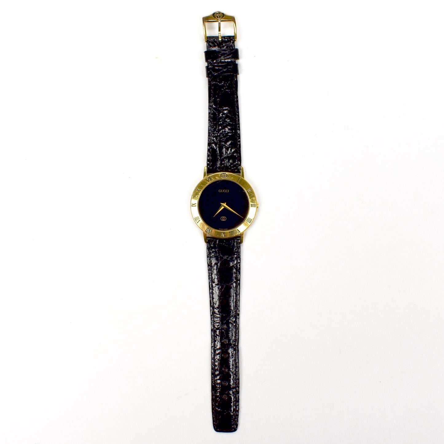 Gucci - 3001M Gold Black Dial Watch