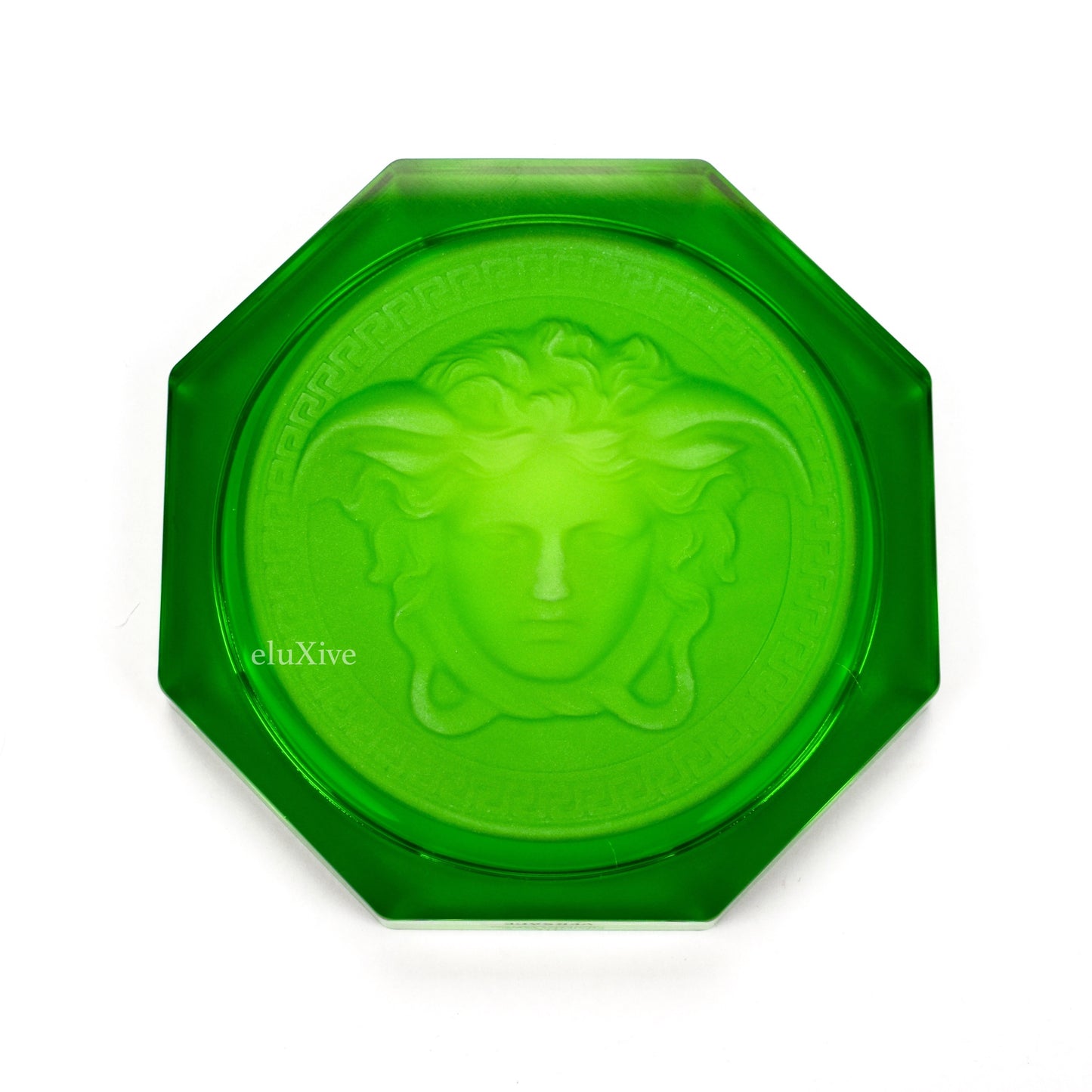 Versace - Green Crystal Medusa Coaster / Ashtray