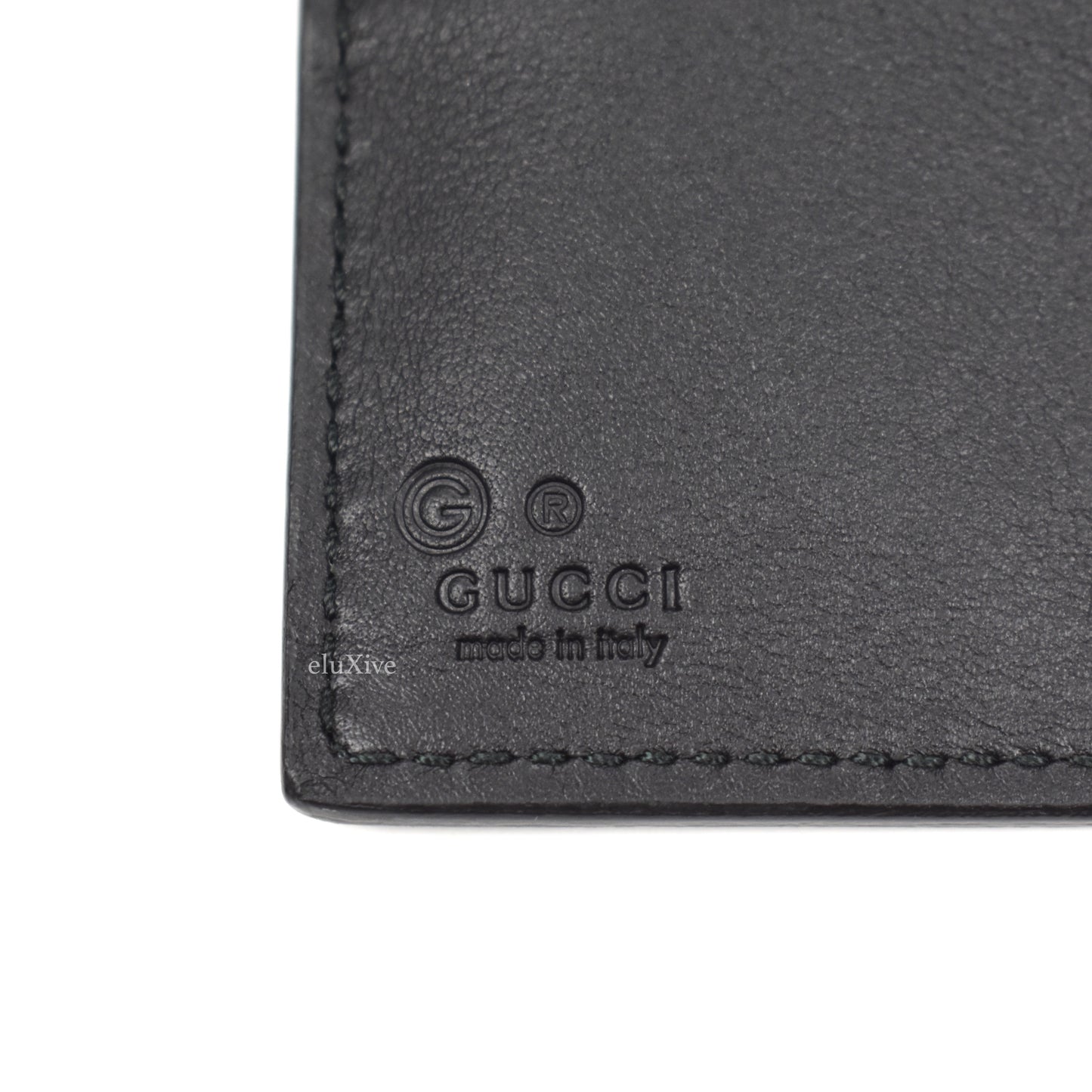 Gucci - Micro Guccissima Logo Leather Passport Wallet (Black)