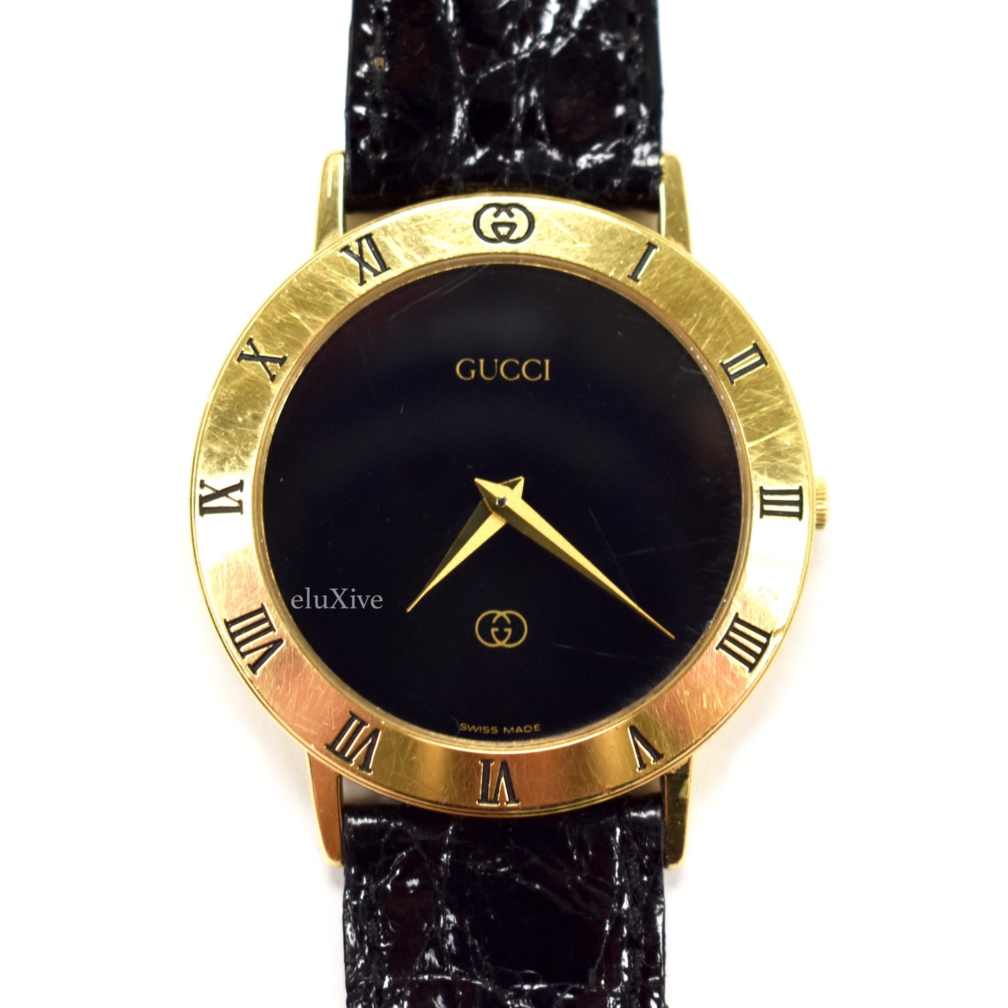 Gucci - 3001M Gold Black Dial Watch