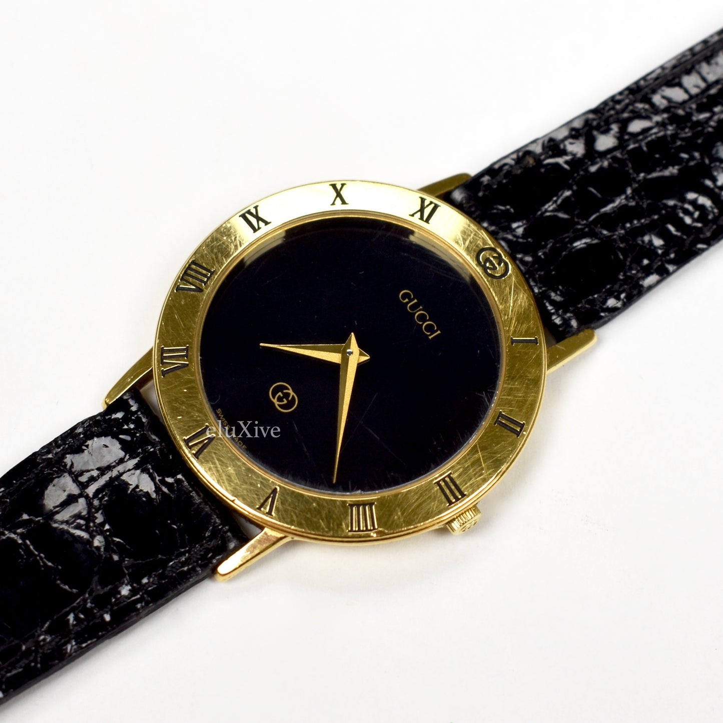 Gucci - 3001M Gold Black Dial Watch