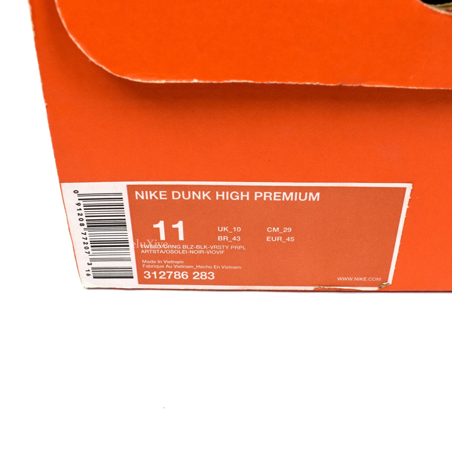 Nike - Dunk High Premium 'Tweed' (Beige/Purple/Orange)