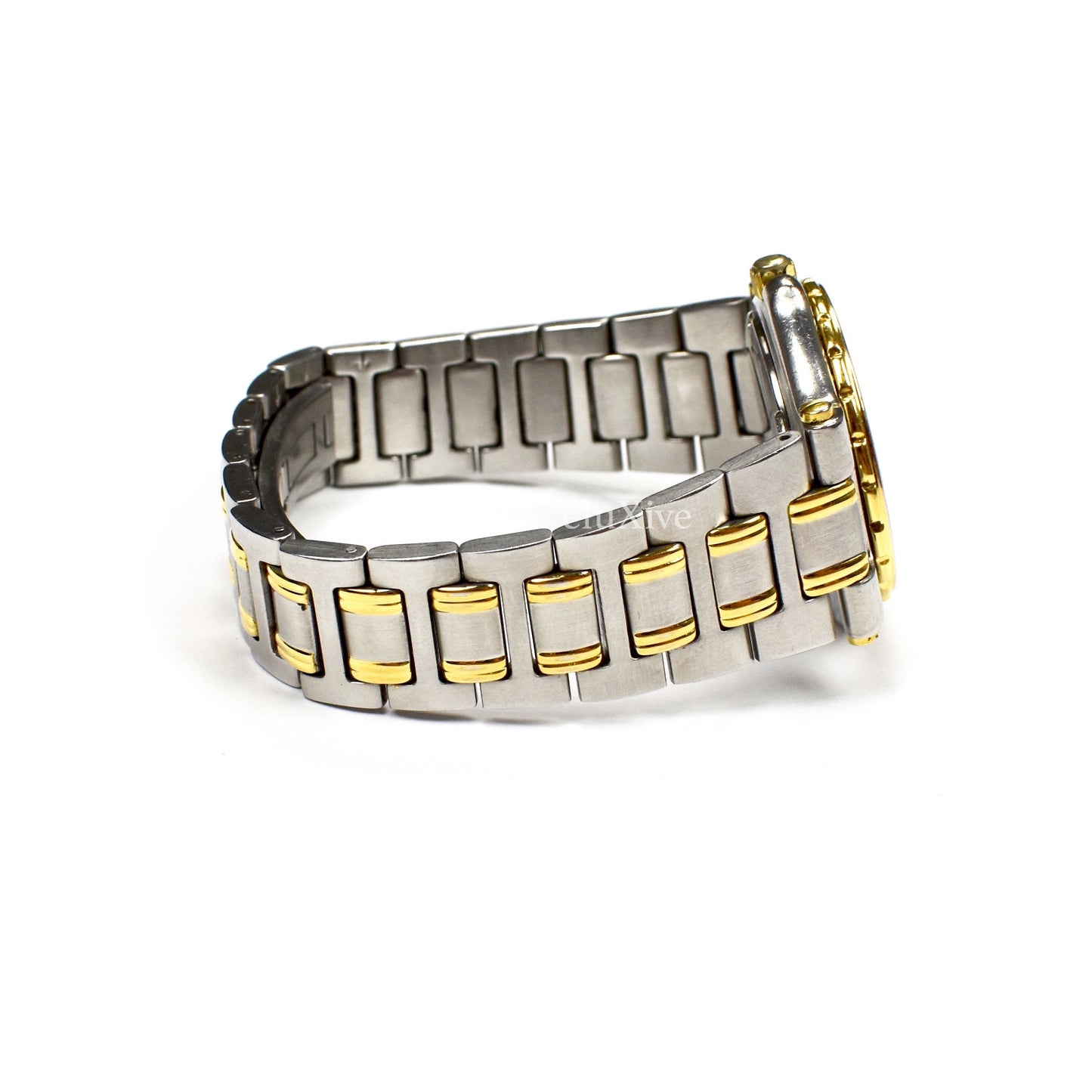 Gucci - 9700M Gold/Steel Black Bezel Watch