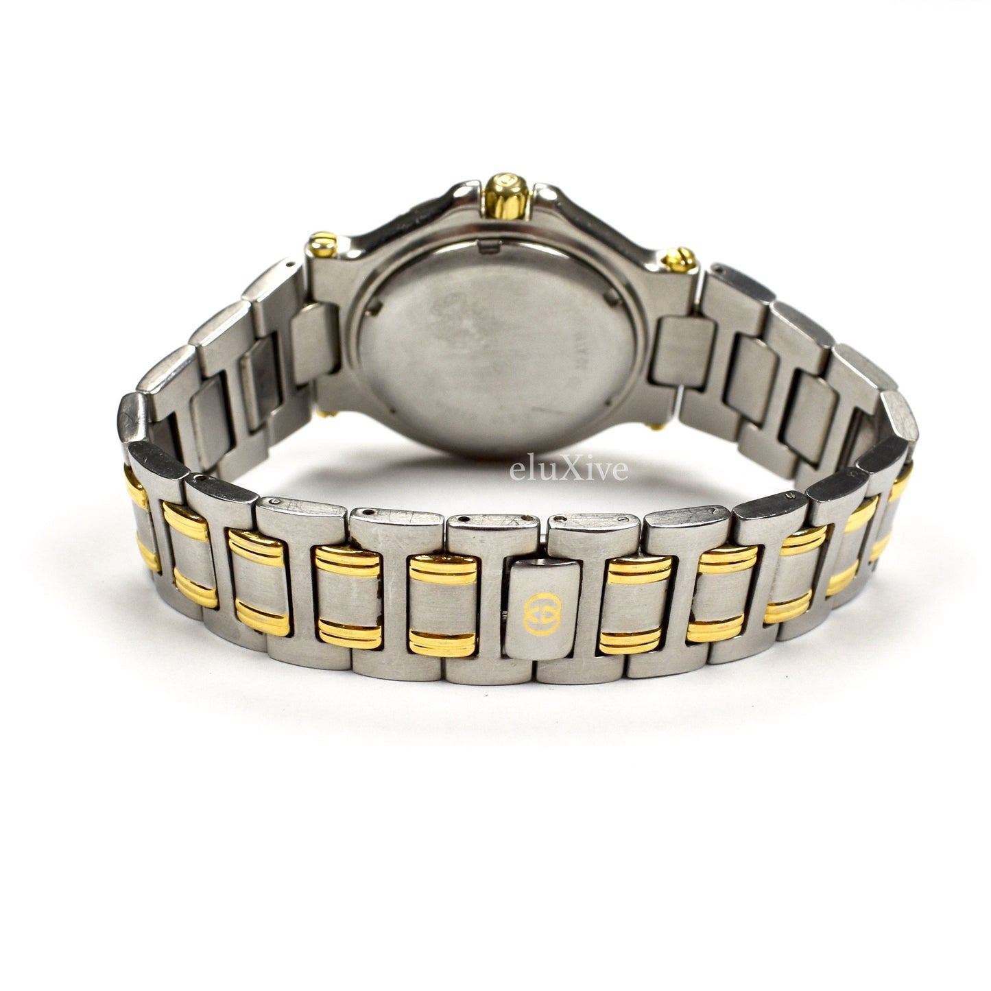 Gucci - 9700M Gold/Steel Black Bezel Watch