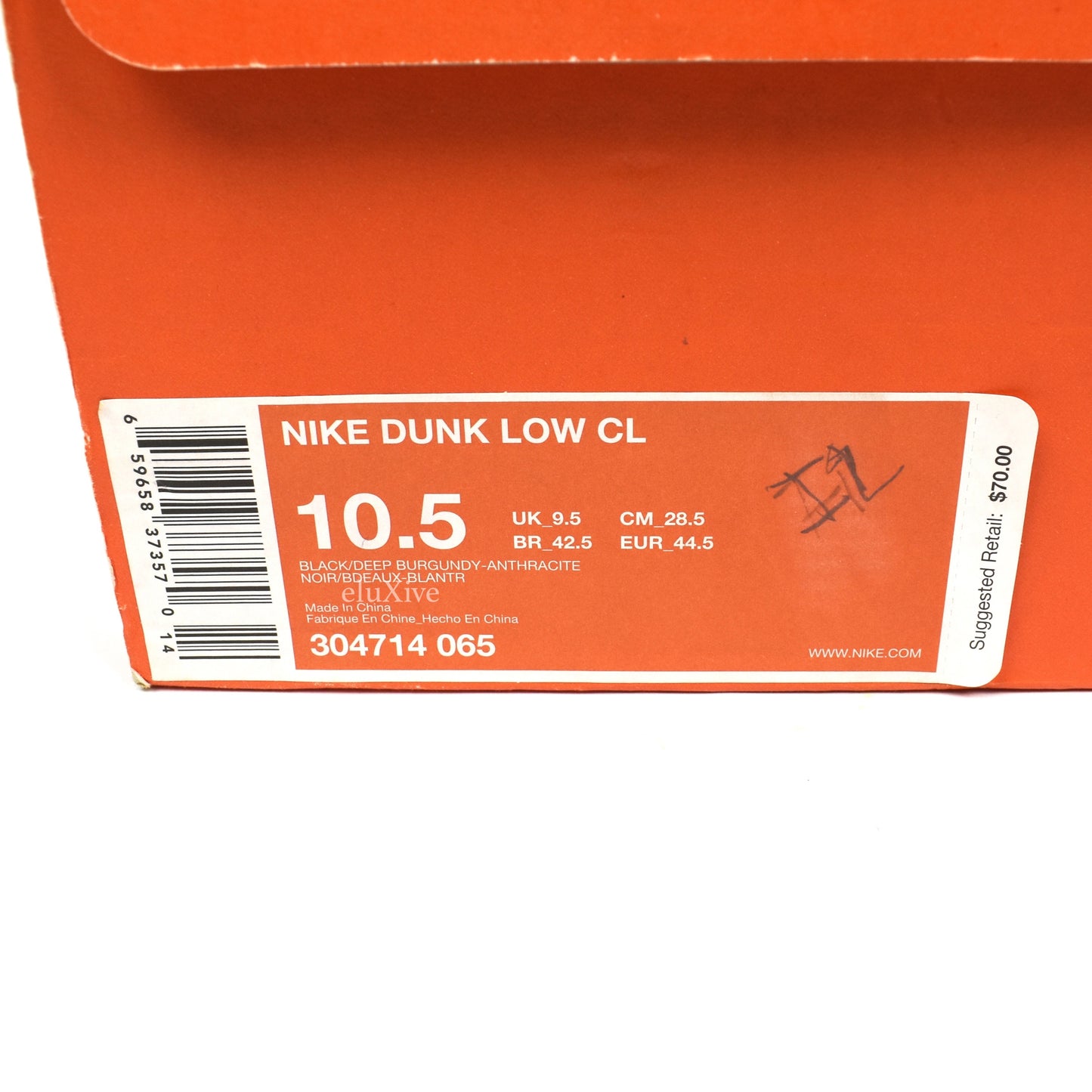 Nike - Dunk Low CL ' Bordeaux' (Black/Burgundy/Anthracite)