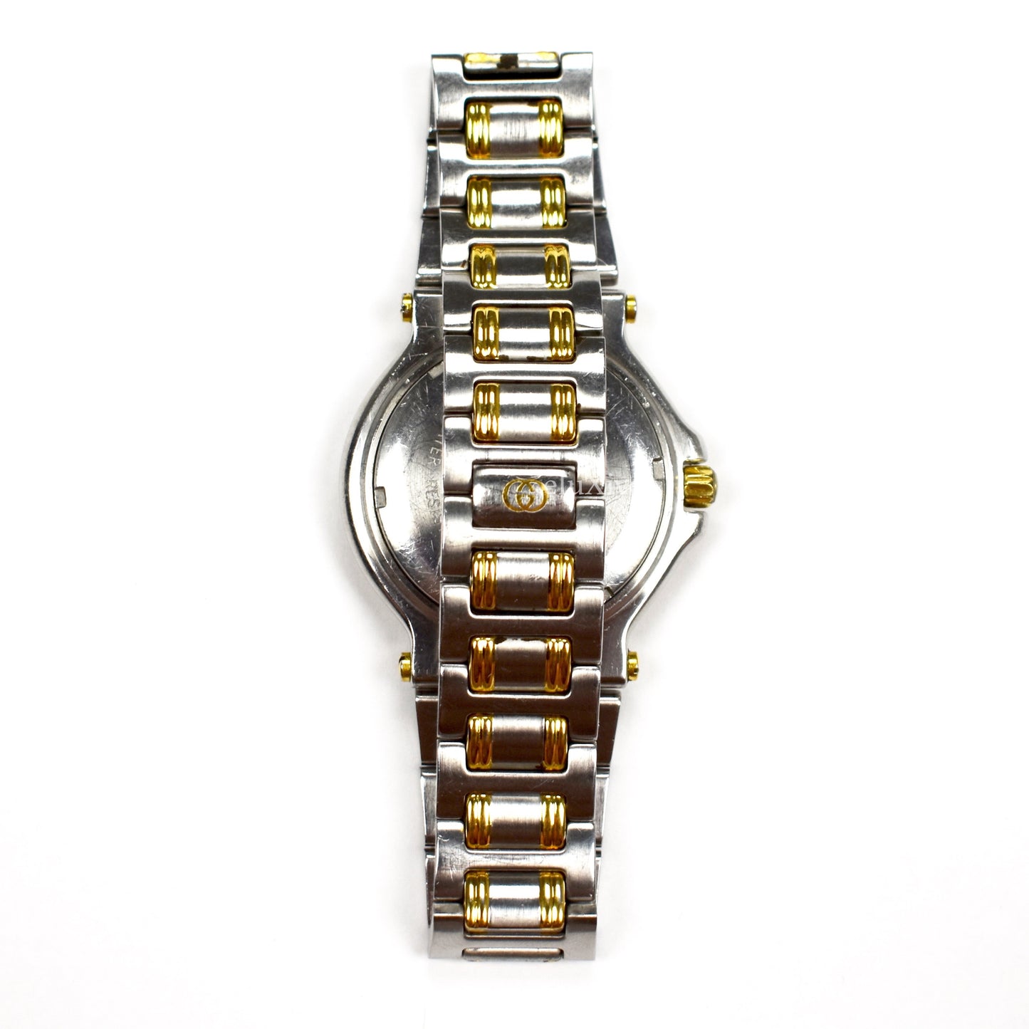 Gucci - 9700M Gold/Steel Black Bezel Watch