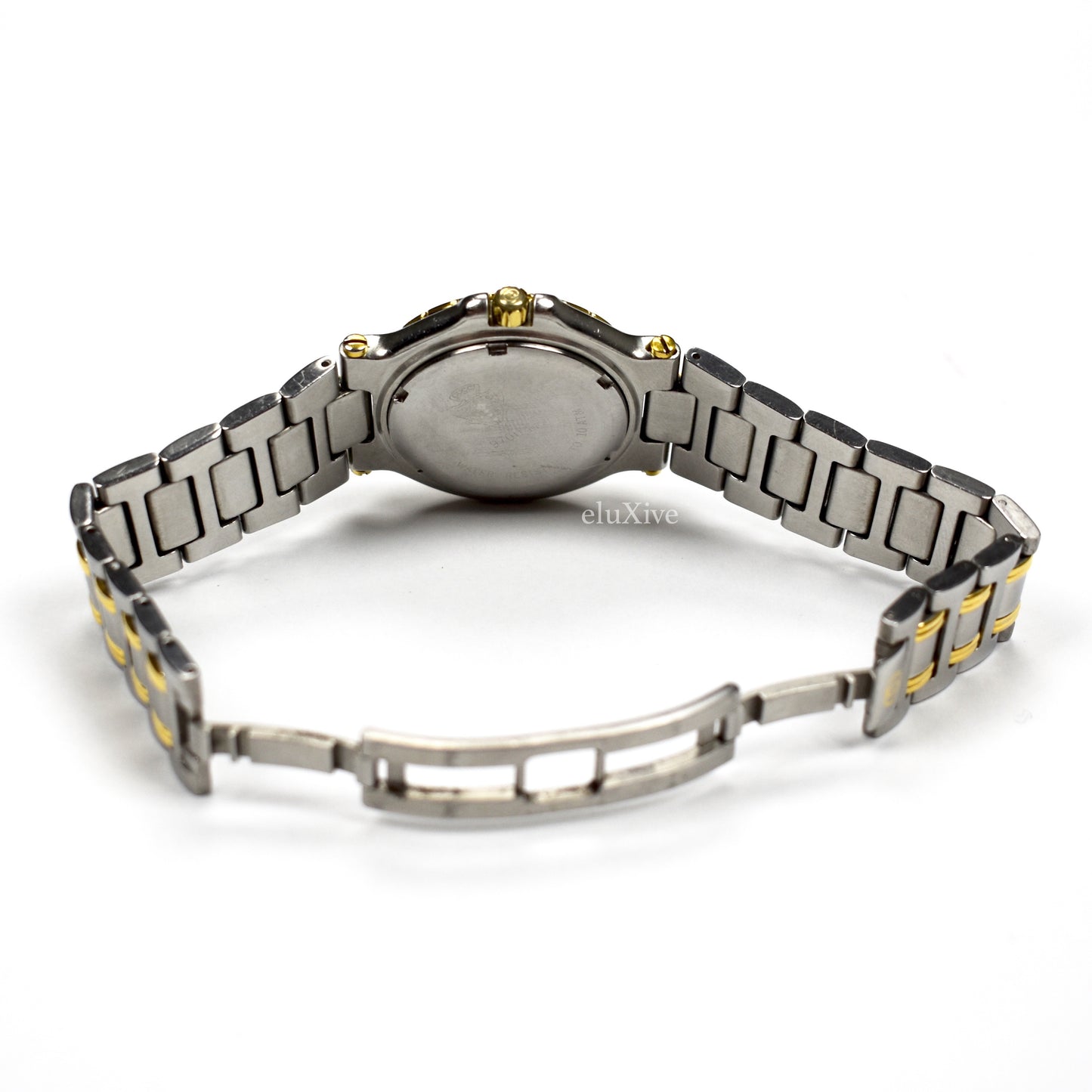 Gucci - 9700M Gold/Steel Black Bezel Watch