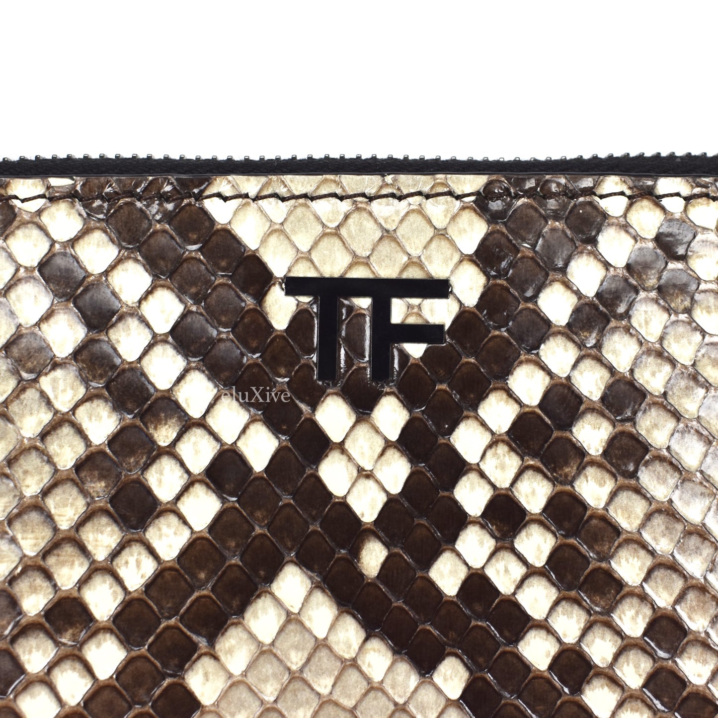Tom Ford - Beige Exotic Python Mini Clutch