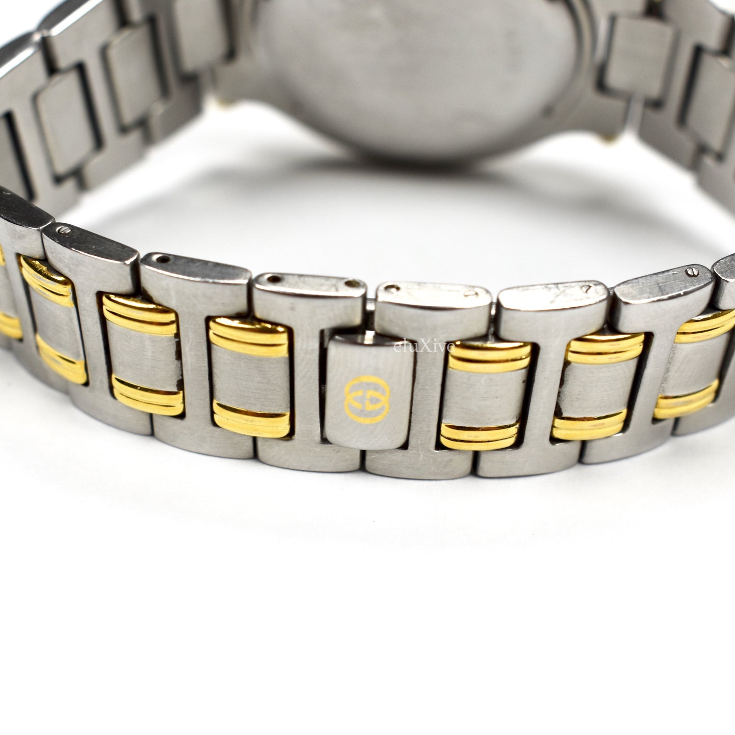 Gucci - 9700M Gold/Steel Black Bezel Watch
