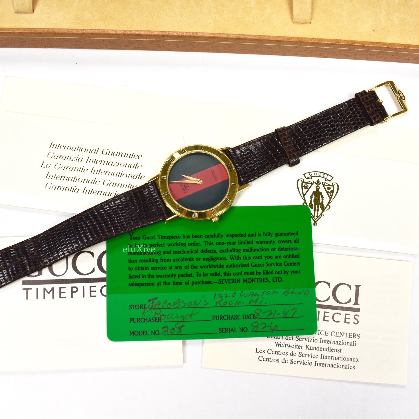 Gucci - 3000M Gold Web Stripe Watch (1987)