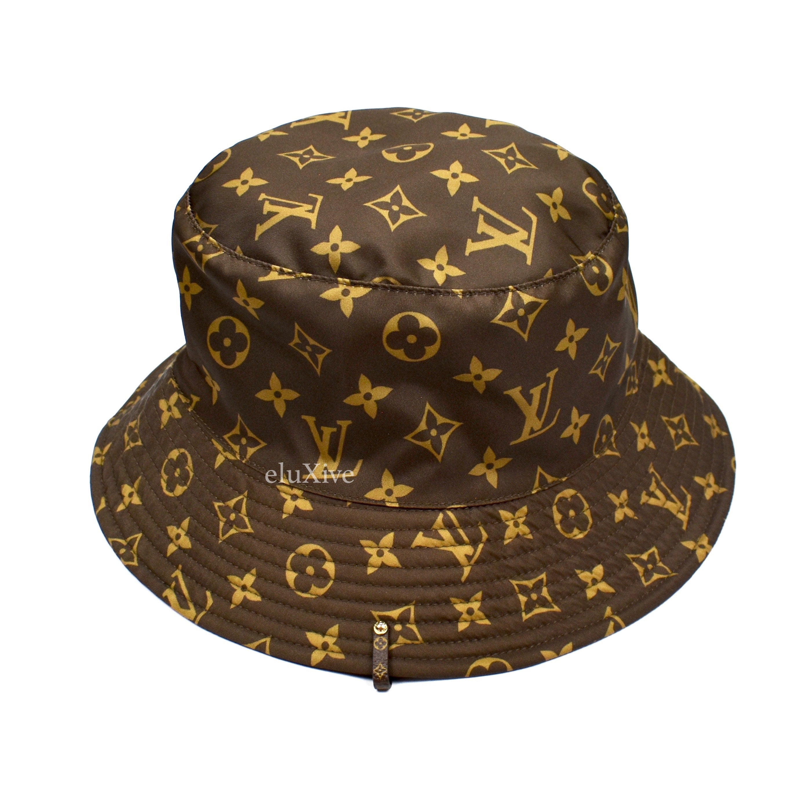Louis Vuitton Bucket Hat M Size Monogram Nylon Made in Italy Rare Limited  8304AK