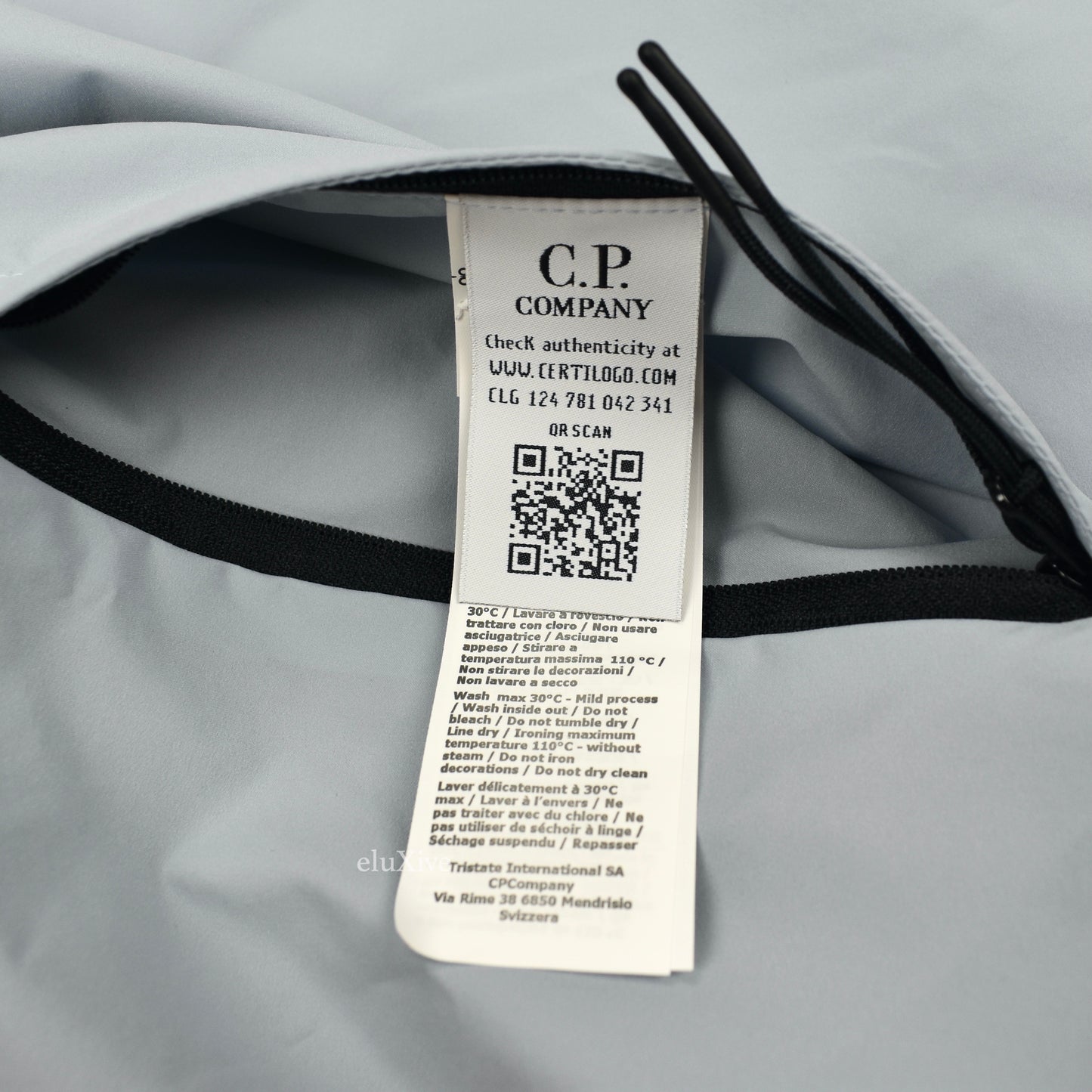 C.P. Company - Slate Blue Nylon 3/4 Sleeve Pullover Jacket