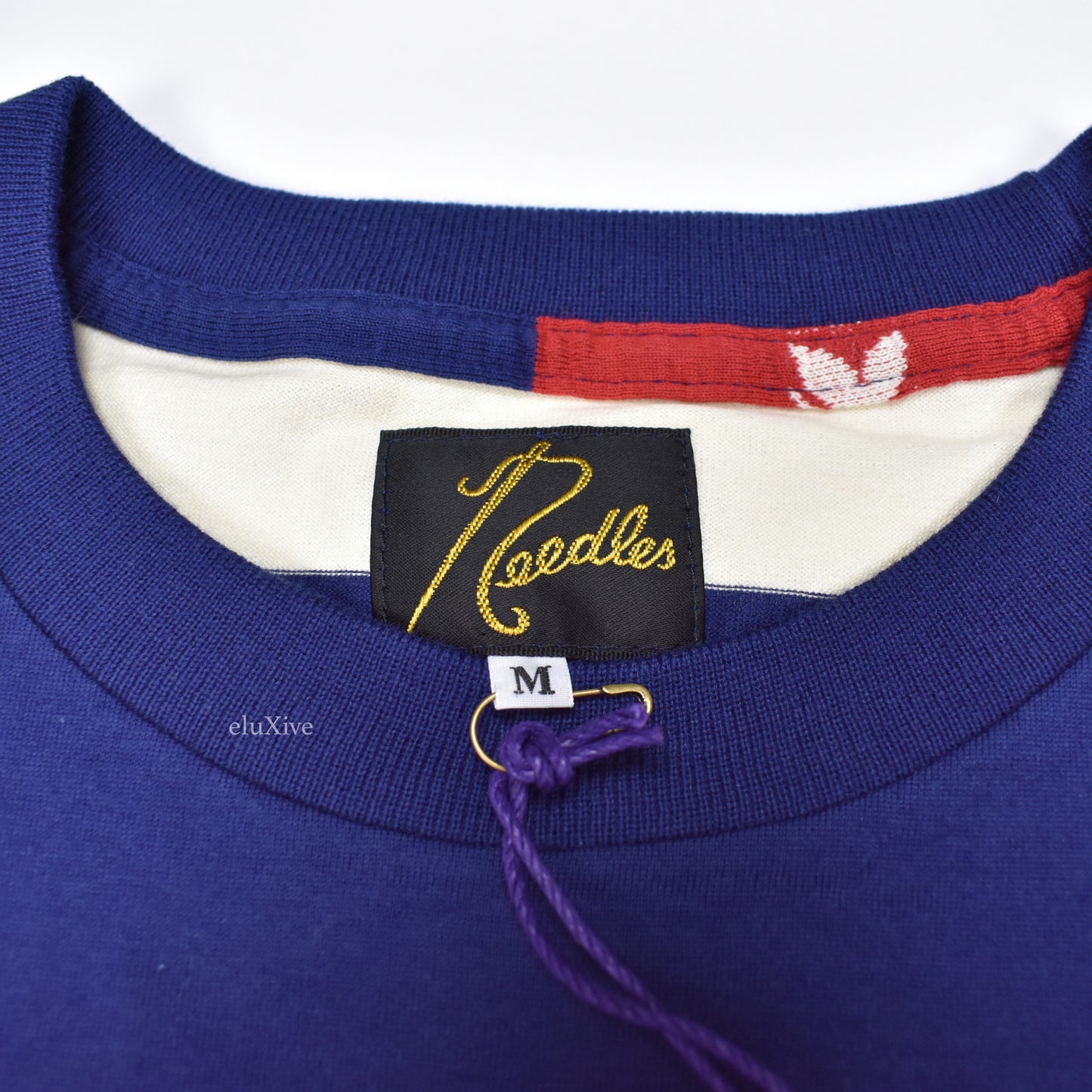 Needles - Logo Stripe Knit T-Shirt