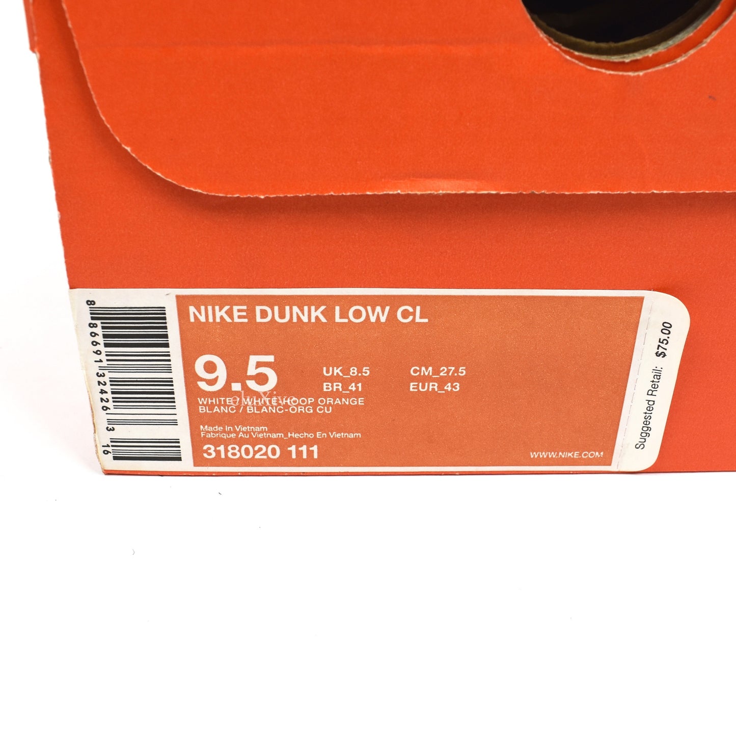 Nike - Dunk Low CL 'Hoop Orange'
