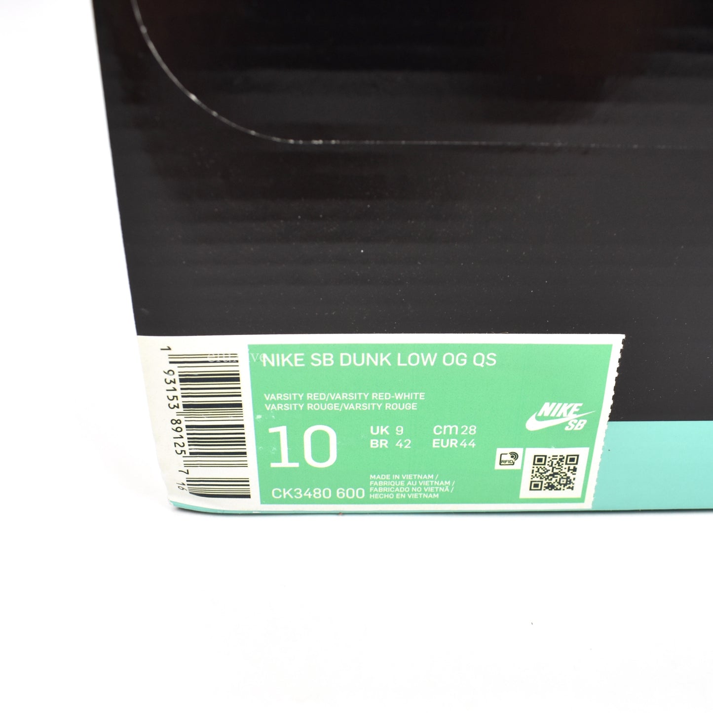 Supreme x Nike - SB Dunk Low OG QS (White/Red)