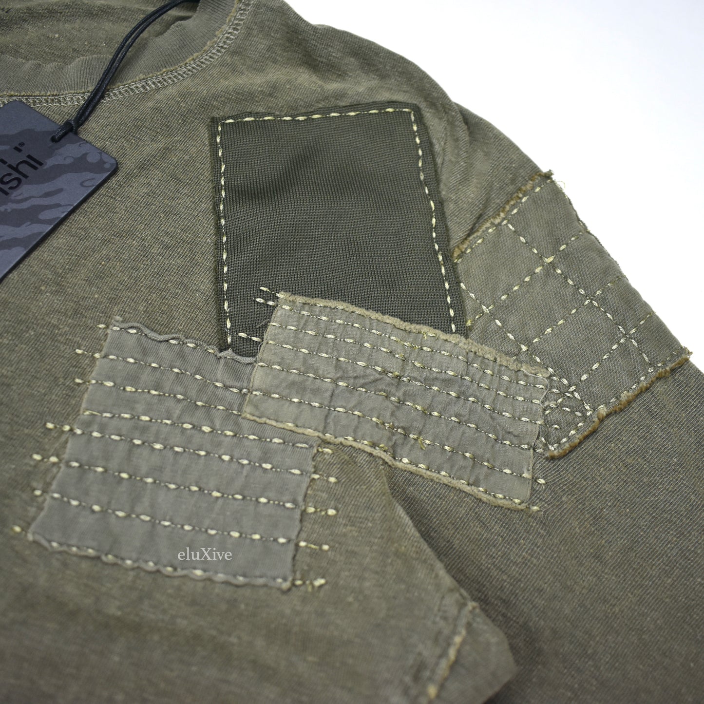Maharishi - Olive Patchwork Hemp Blend T-Shirt