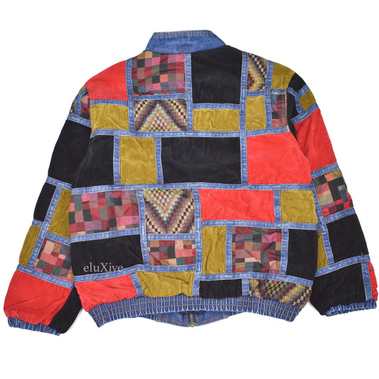 Supreme - Corduroy Patchwork Denim Jacket