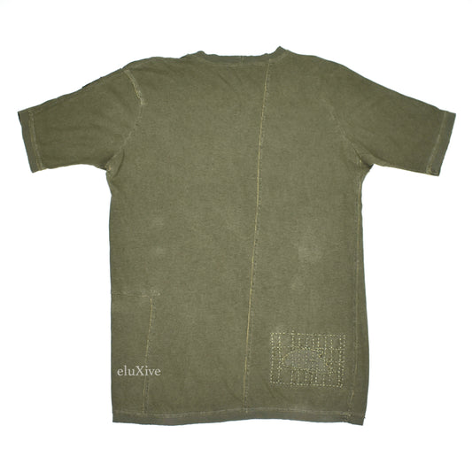 Maharishi - Olive Patchwork Hemp Blend T-Shirt