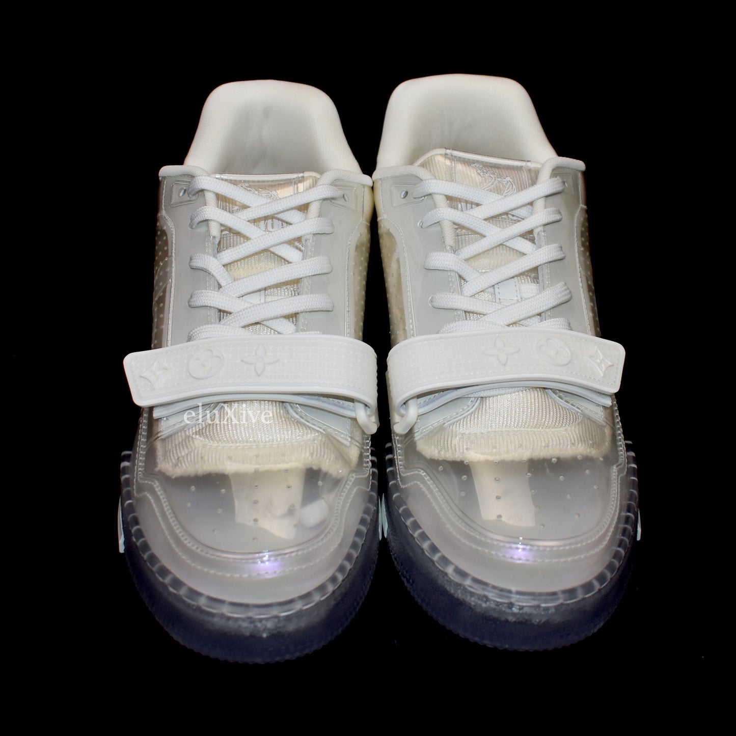 Louis Vuitton - White/Transparent Trainer Sneakers with Strap