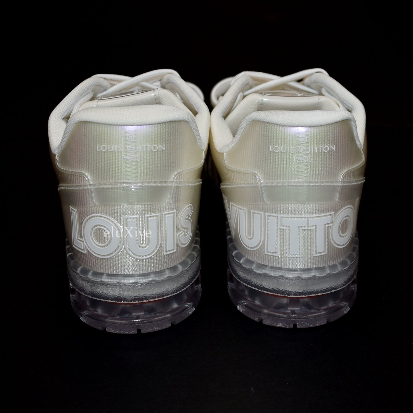 Louis Vuitton - White/Transparent Trainer Sneakers with Strap