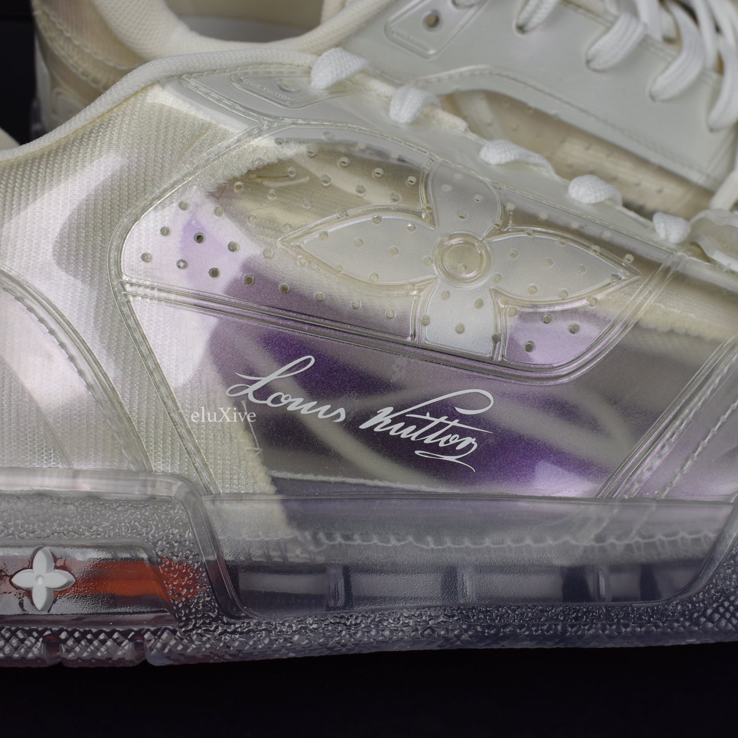 Louis Vuitton - White/Transparent Trainer Sneakers with Strap