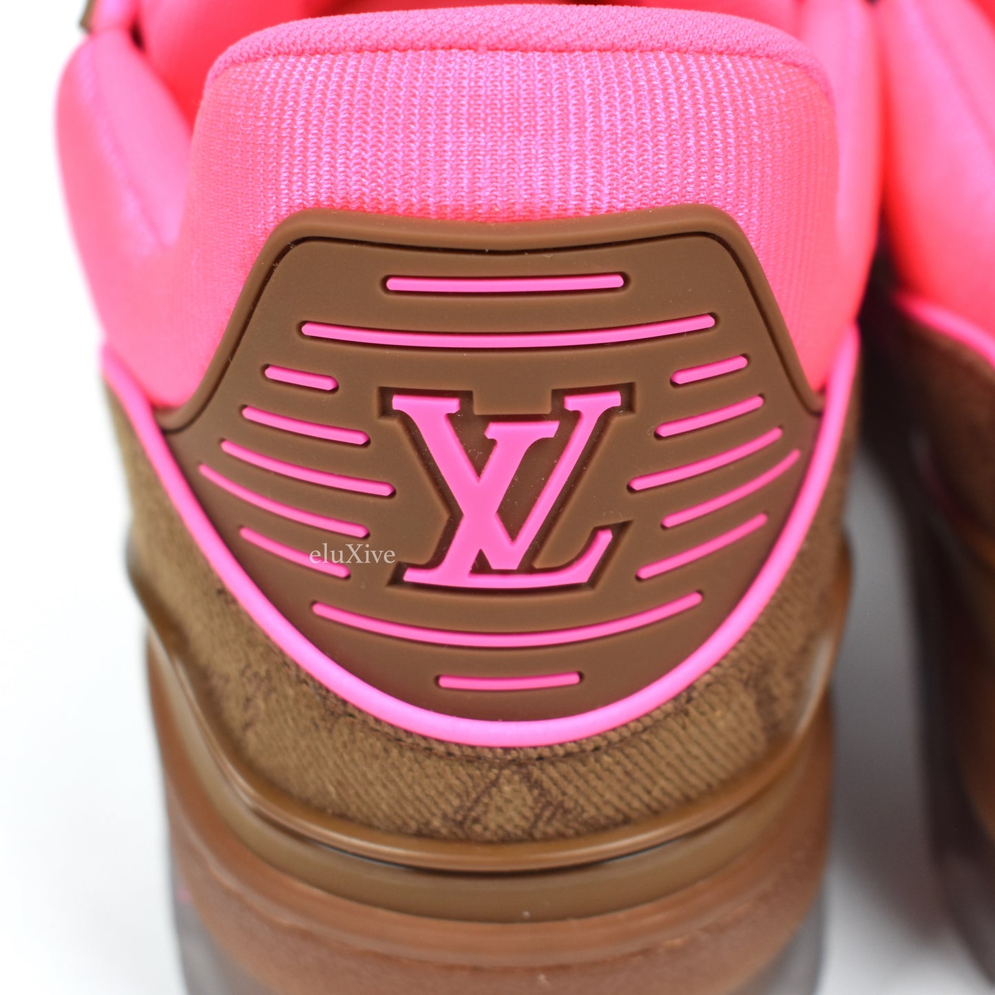 Louis Vuitton - Pink/Brown Leather Trainer Sneakers