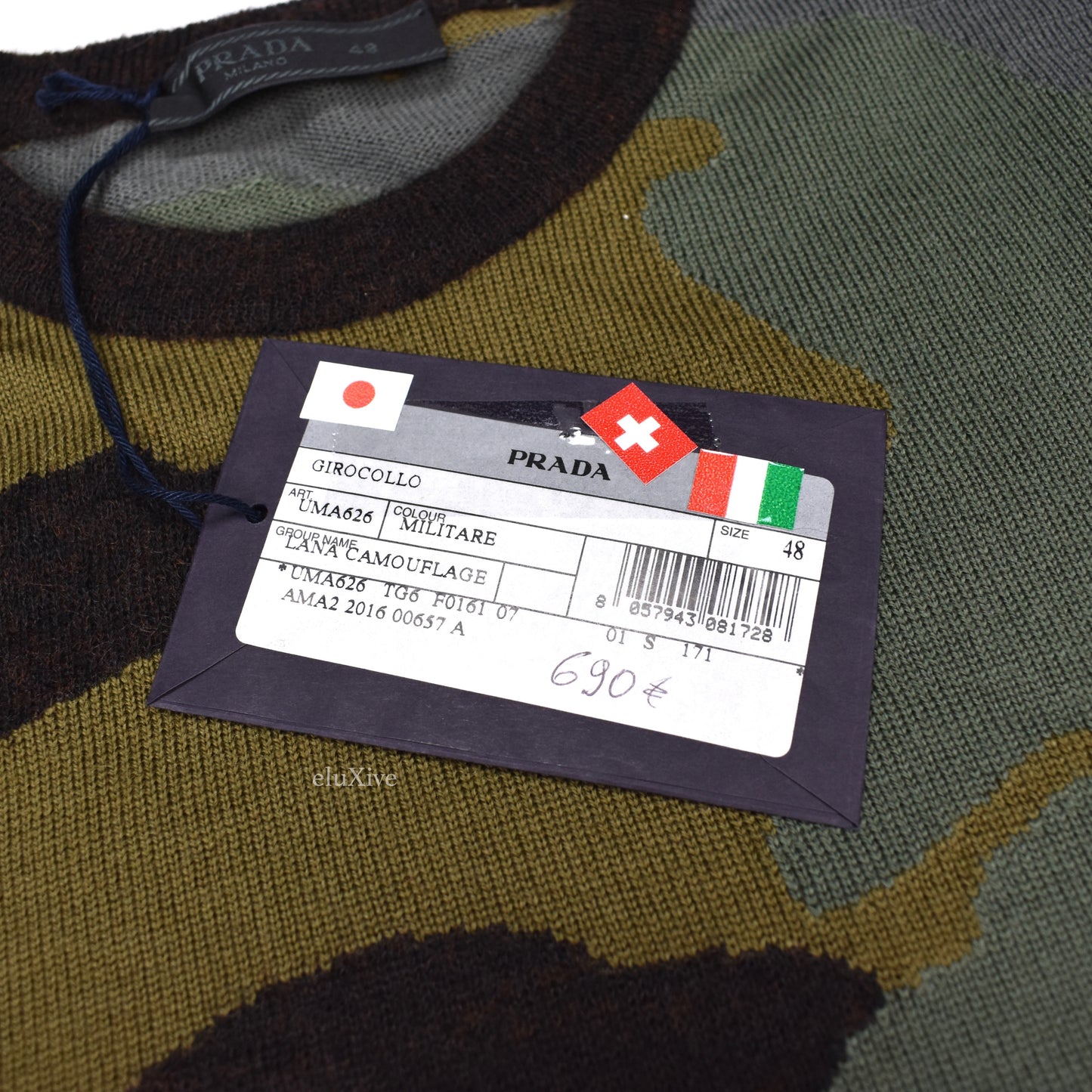 Prada - Camo Knit Wool Sweater