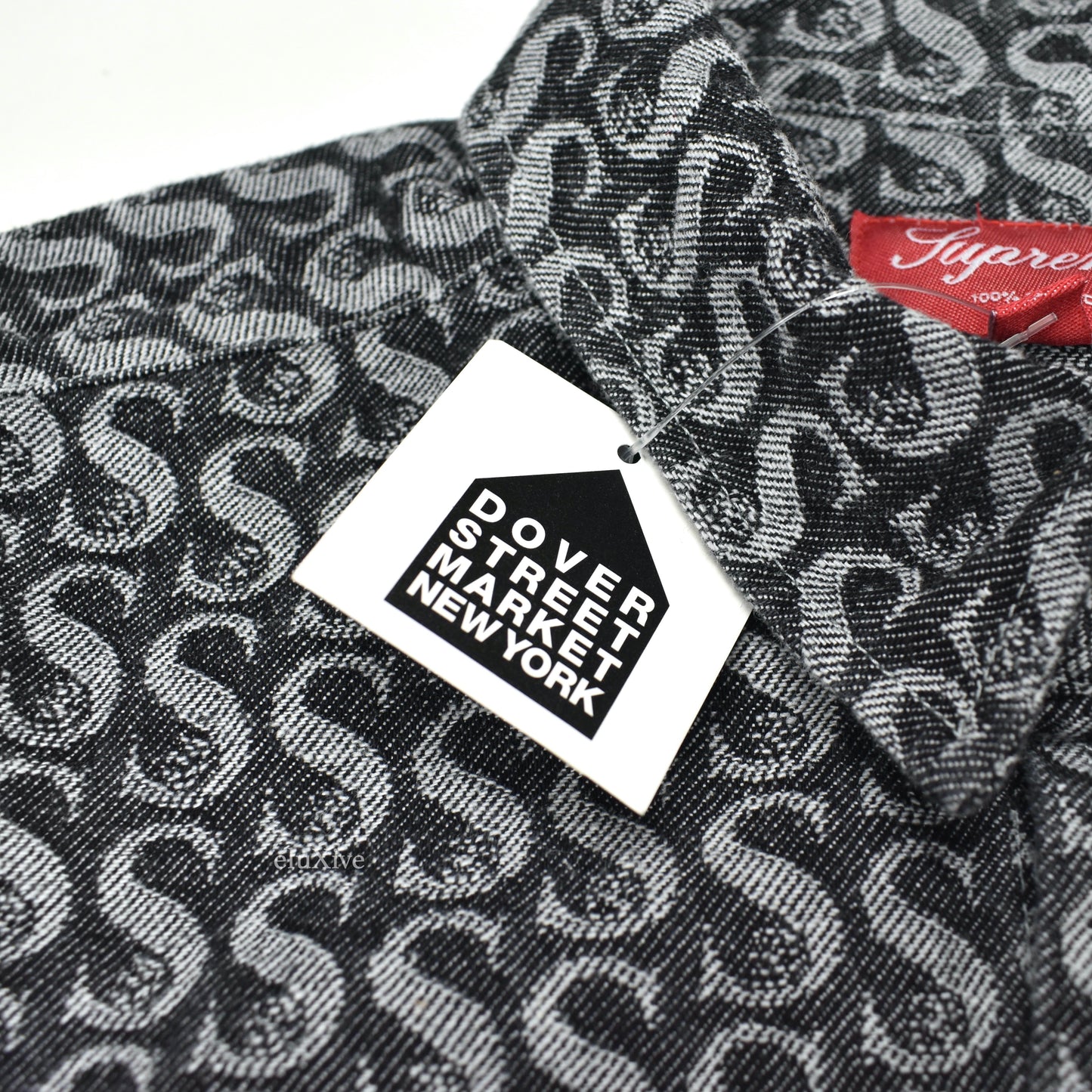 Supreme - Monogram Denim Button Down Shirt (Black)