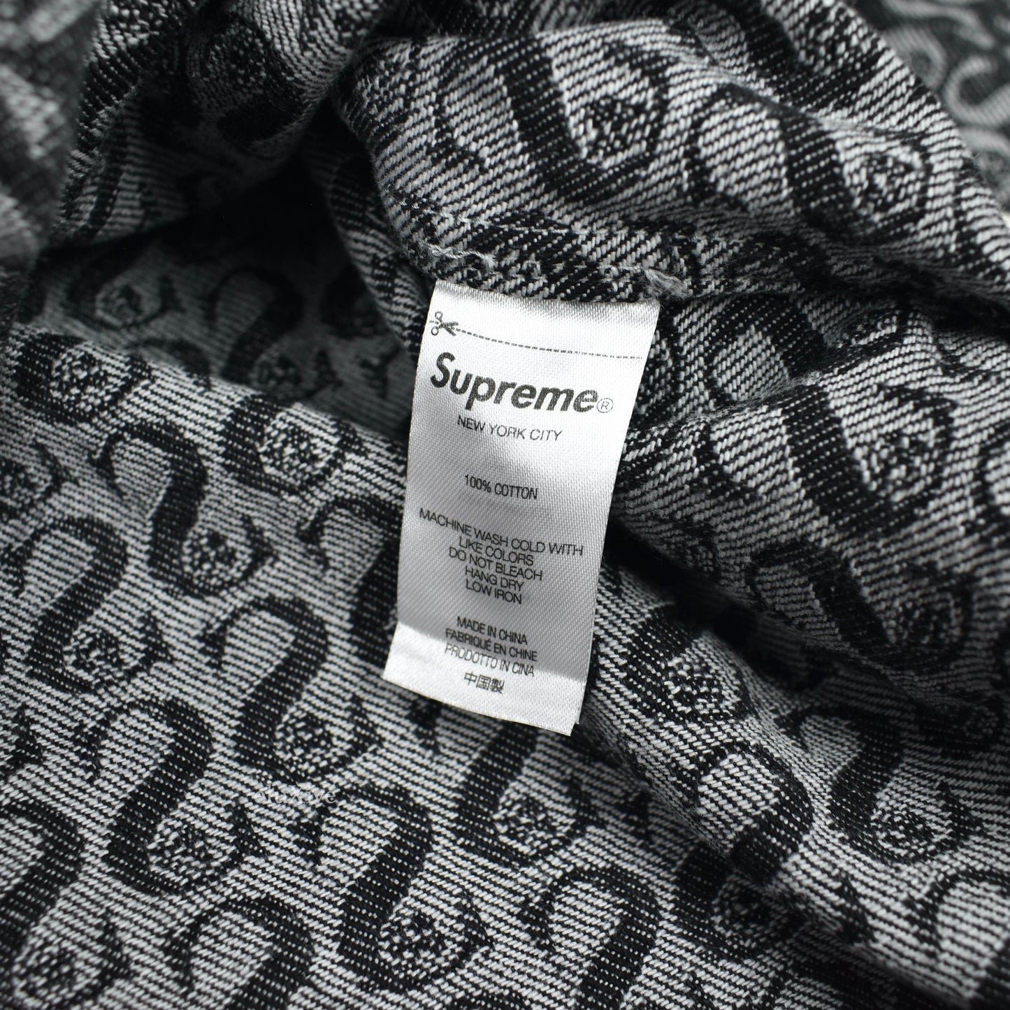 Supreme - Monogram Denim Button Down Shirt (Black)
