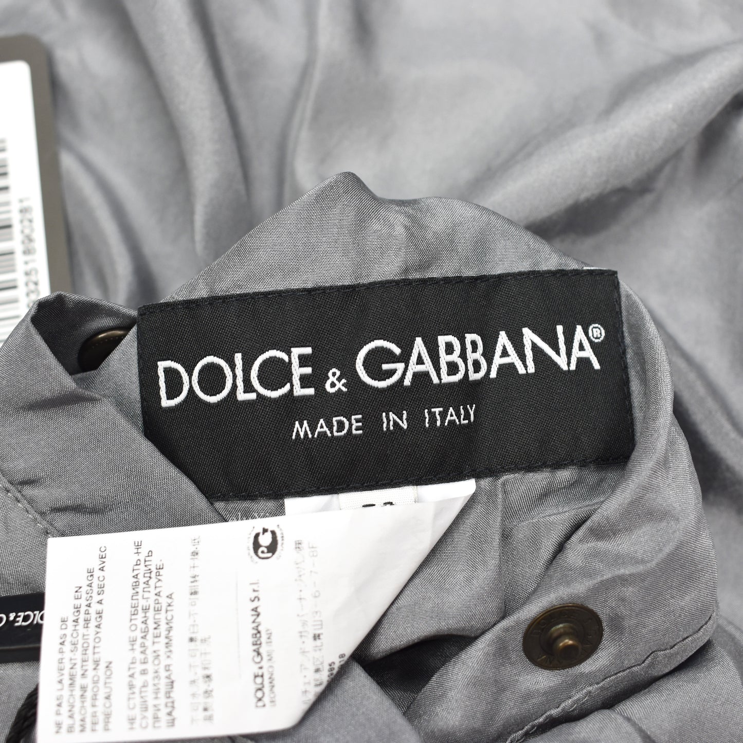 Dolce & Gabbana - Gray Reversible Silk Jacket
